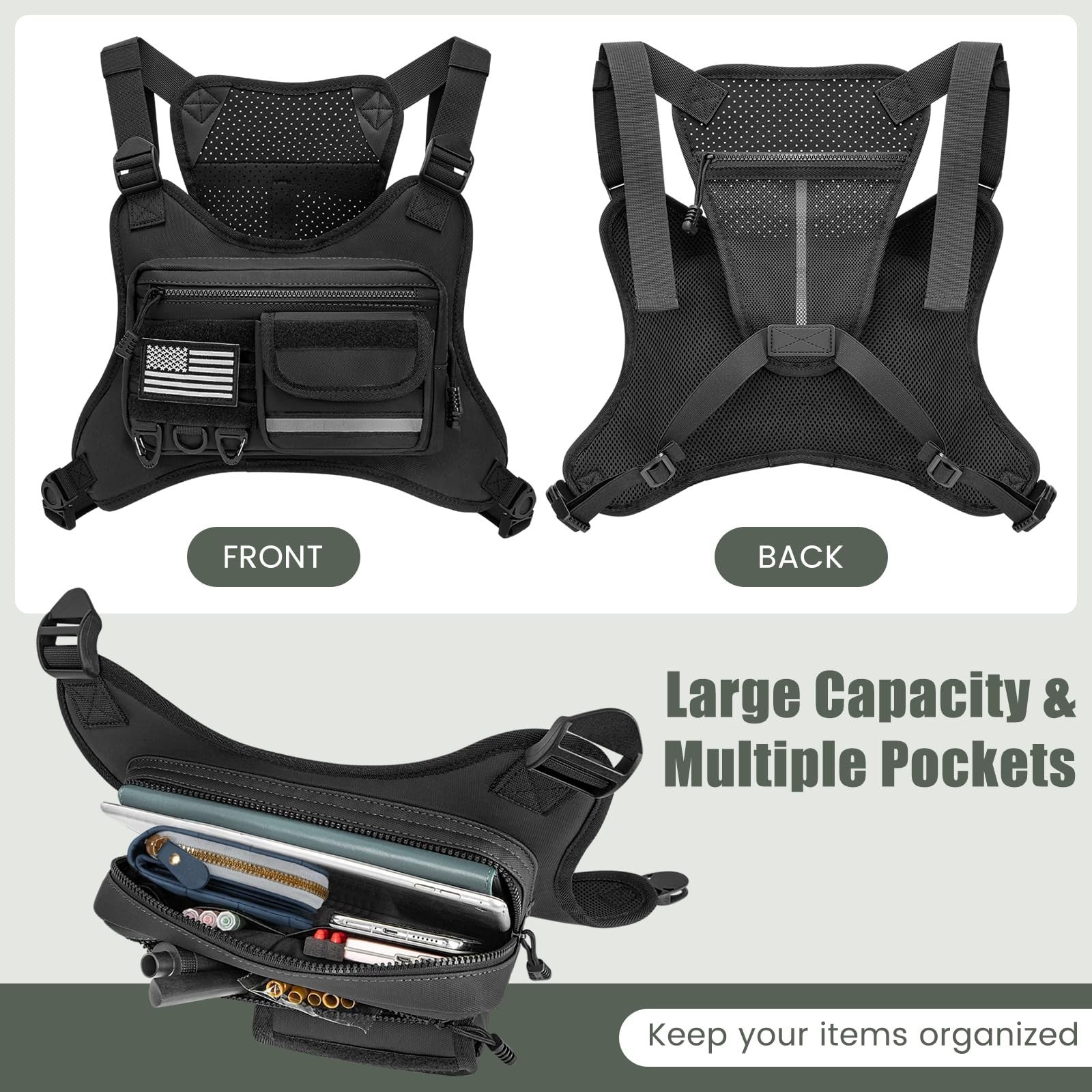 Optimized eBay Title: "Versatile Chest Bag for Outdoor Sports - Running, Cycli6