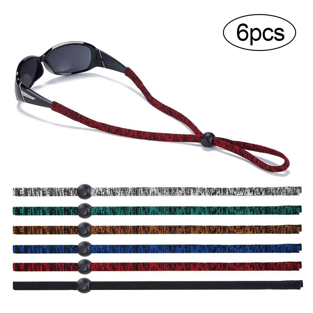 Universal Eyeglass Lanyard - 6-Pack Adjustable Eyewear Retainer Cord for Sports,2