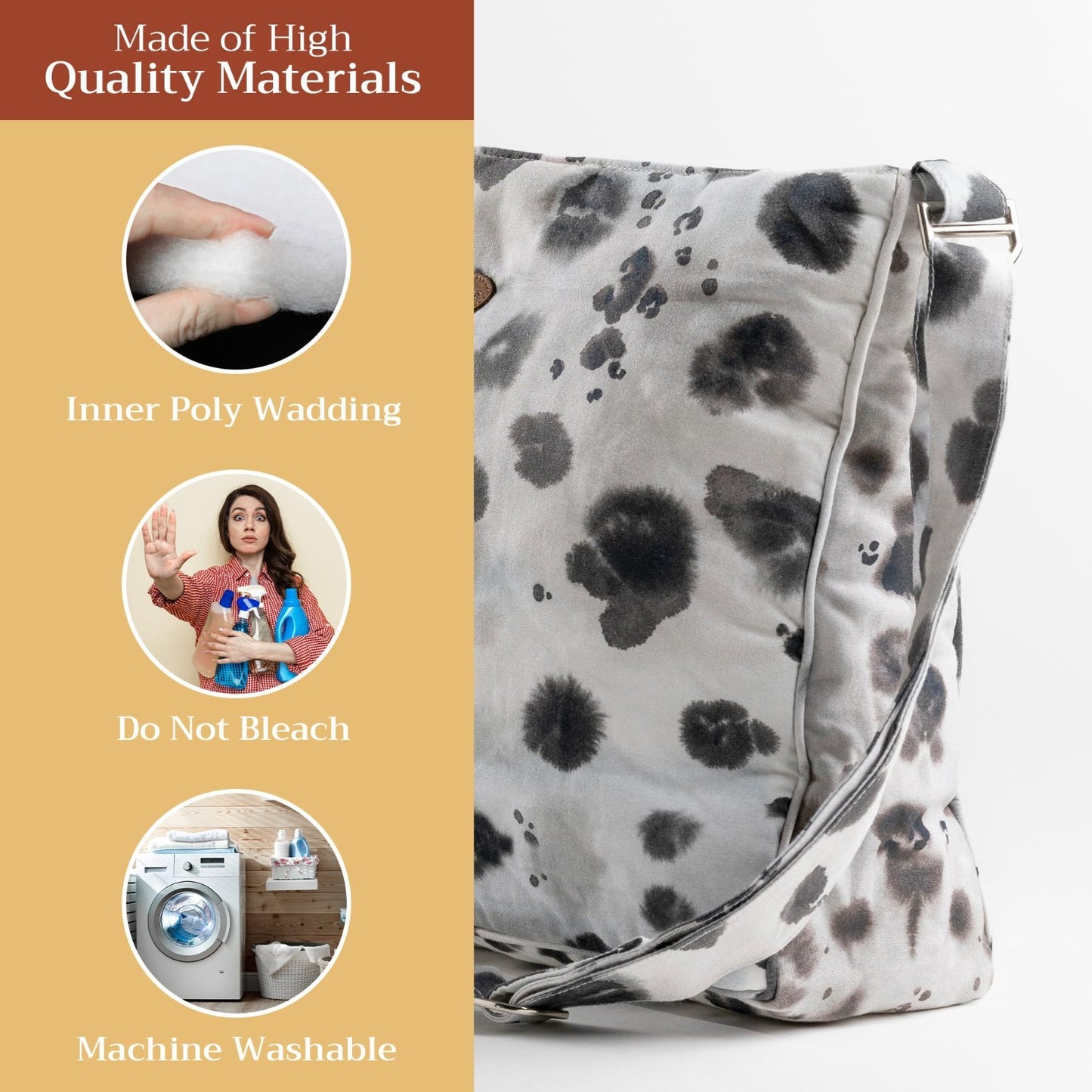 Stylish Women's Cotton Shoulder Handbag   Versatile Tote Bag for Everyday Use3