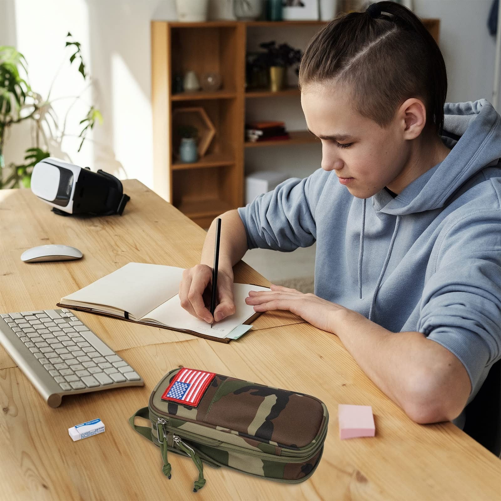 Large Capacity Tactical Pencil Case   Storage Pouch for Markers, Tools & Station2