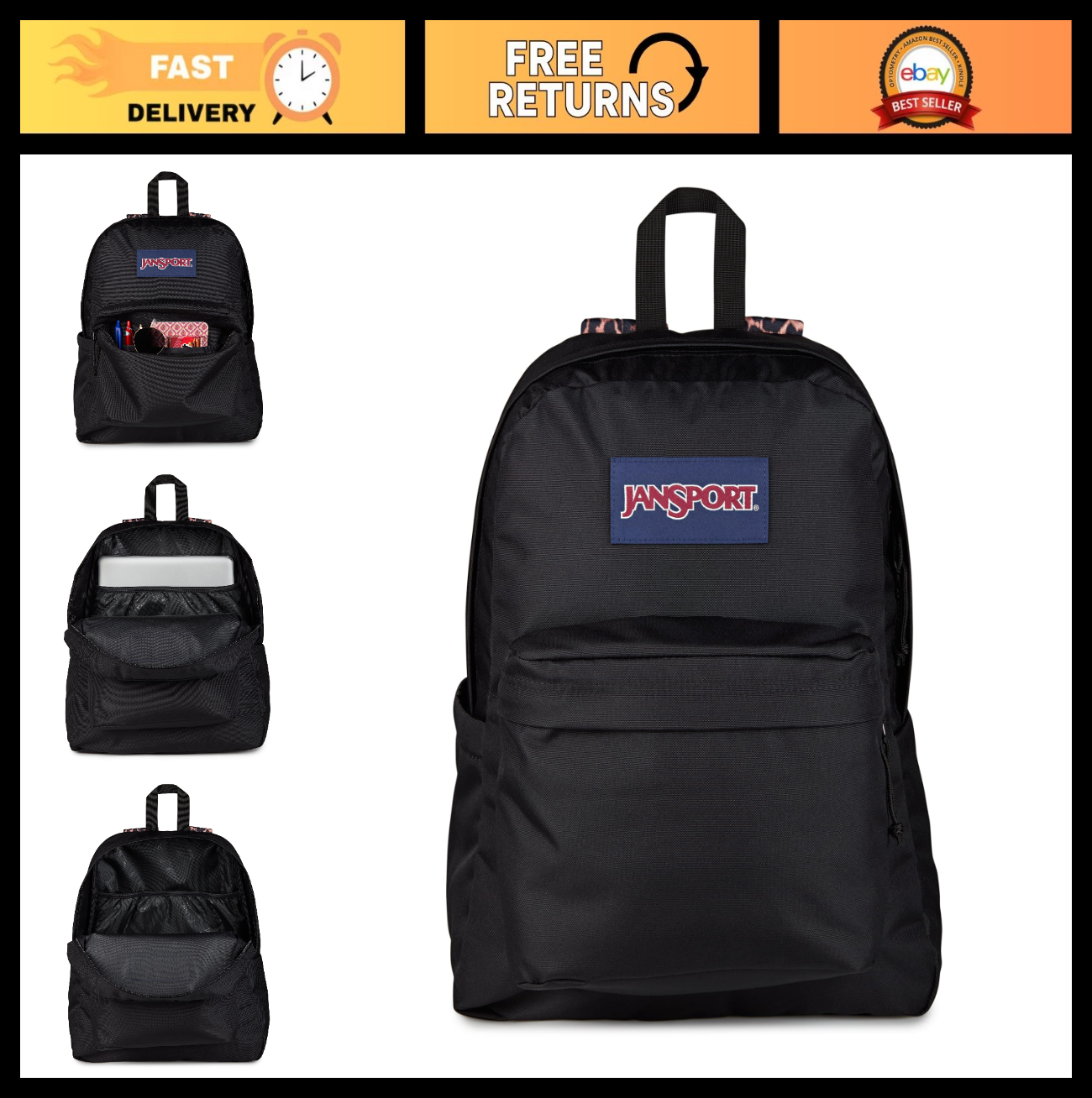 Durable Lightweight Backpack with Multiple Pockets, Ideal for School & Travel0