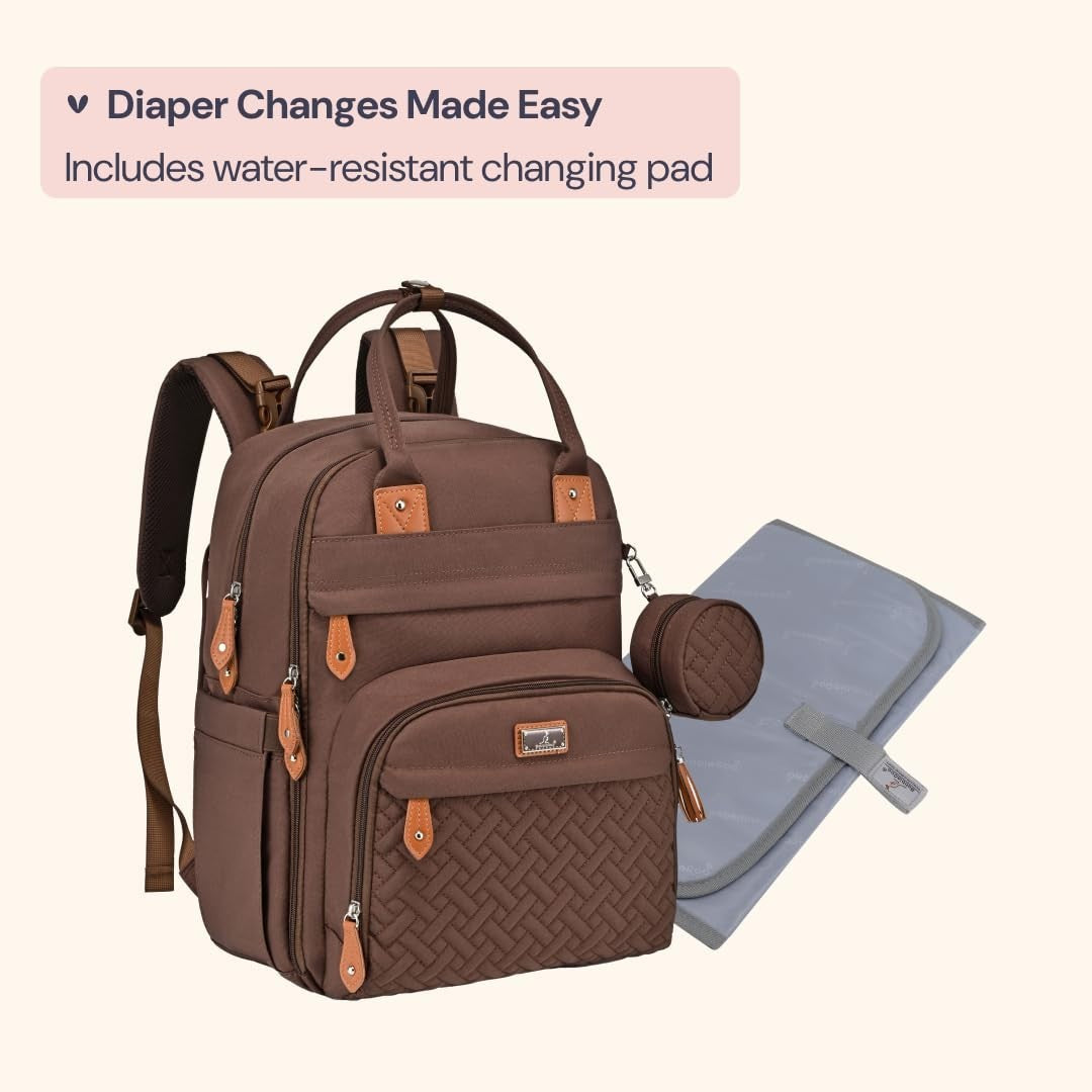 Multi Functional Water Resistant Diaper Bag Backpack   Baby Travel Tote, Changin7