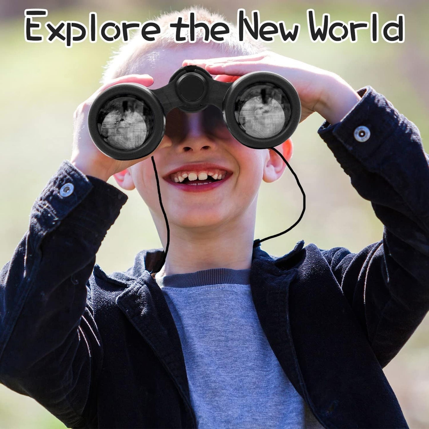 Kids Toy Binoculars Shockproof for Ages 3 12, Bird Watching, Hiking, Learning Gi3