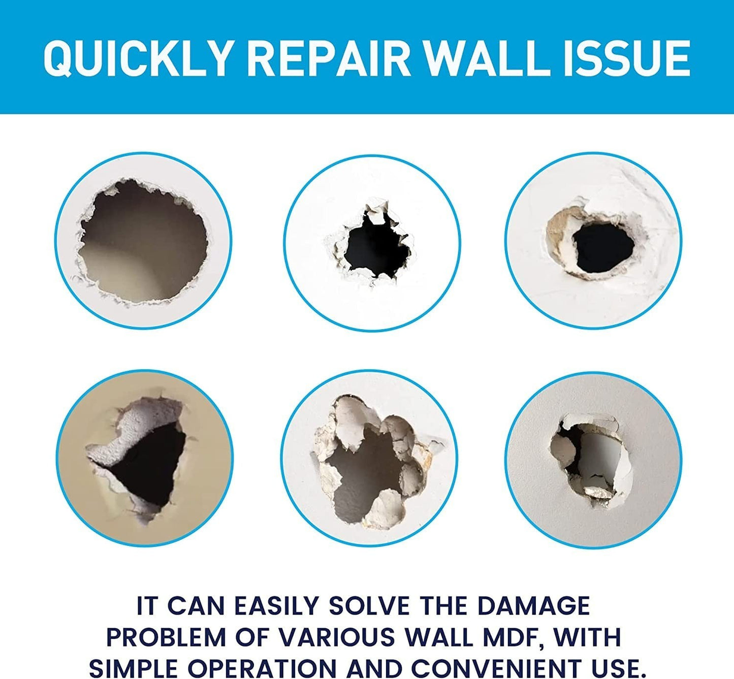 Wall & Drywall Repair Patch Kit with Tools | Putty, Scraper, Sponge & Aluminum P3