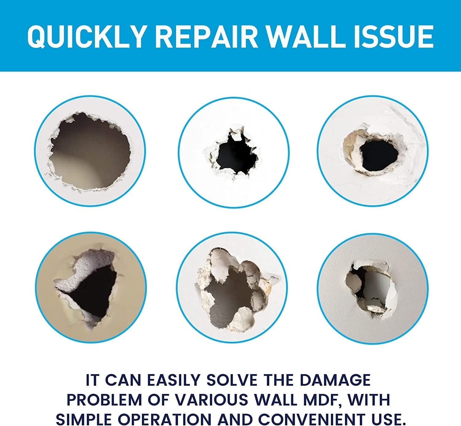 Wall & Drywall Repair Patch Kit with Tools | Putty, Scraper, Sponge & Aluminum P3