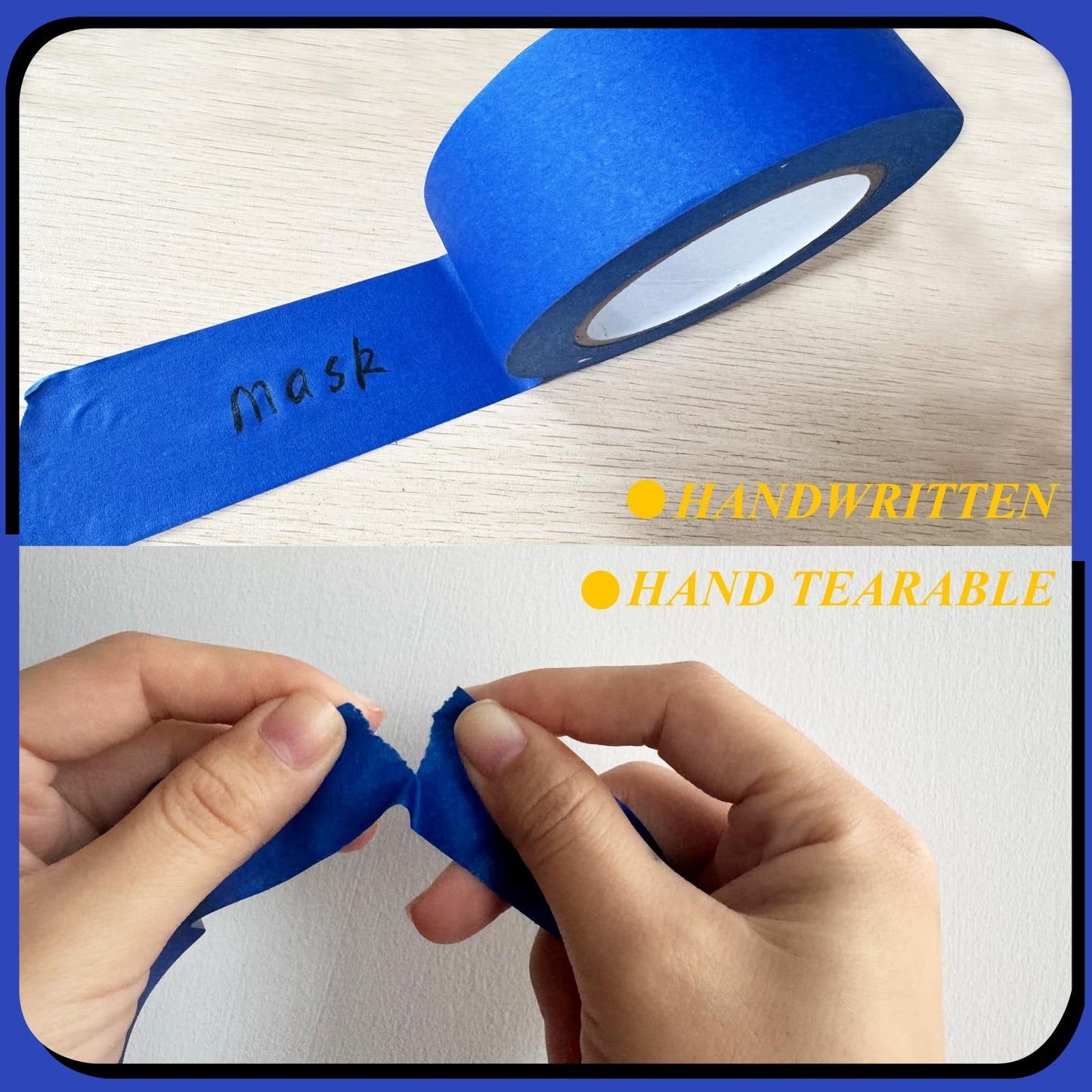 Premium Blue Painters Tape   No Residue, Easy Removal, 12PCS, 1.88" x 60.1 Yd  4