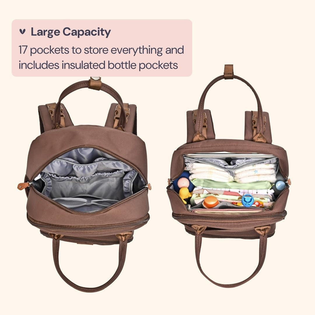 Multi Functional Water Resistant Diaper Bag Backpack   Baby Travel Tote, Changin3