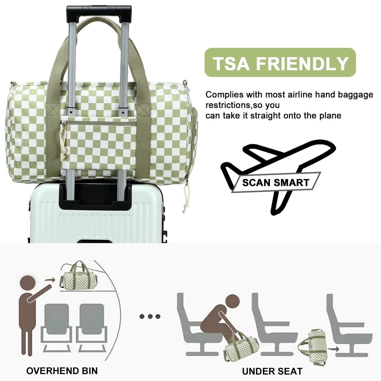 Cute Girls Duffle Bag with Shoes Compartment, Waterproof Gym & Travel Bag6