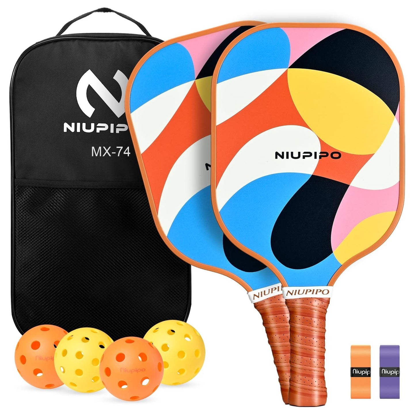 Pickleball Paddle Set of 2 or 4, USAPA Approved, Fiberglass, Lightweight, Honeyc1