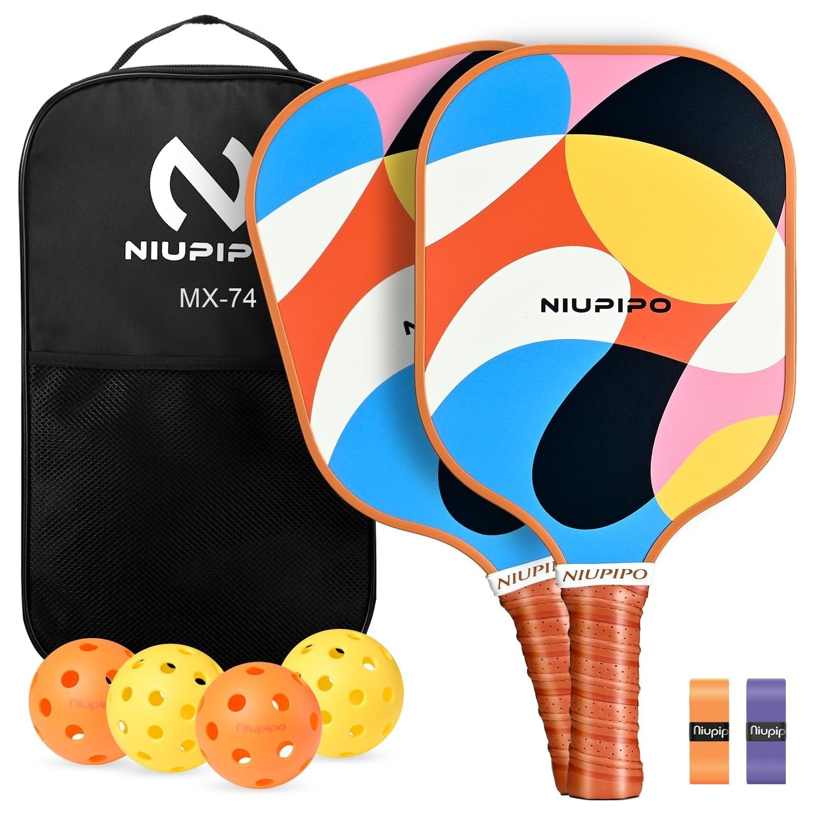 Pickleball Paddle Set of 2 or 4, USAPA Approved, Fiberglass, Lightweight, Honeyc1