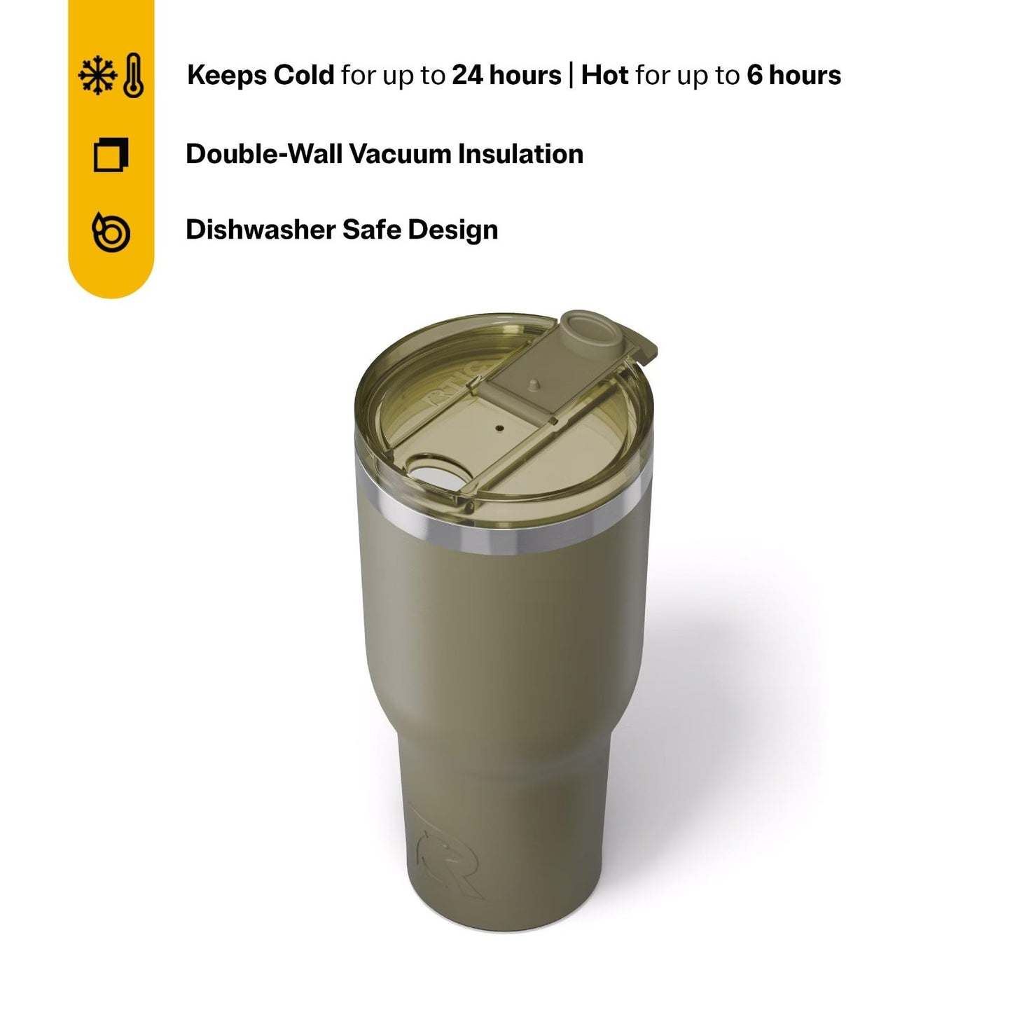 40oz Insulated Tumbler with Lid   Double Wall Vacuum Sealed Travel Cup for Hot &3