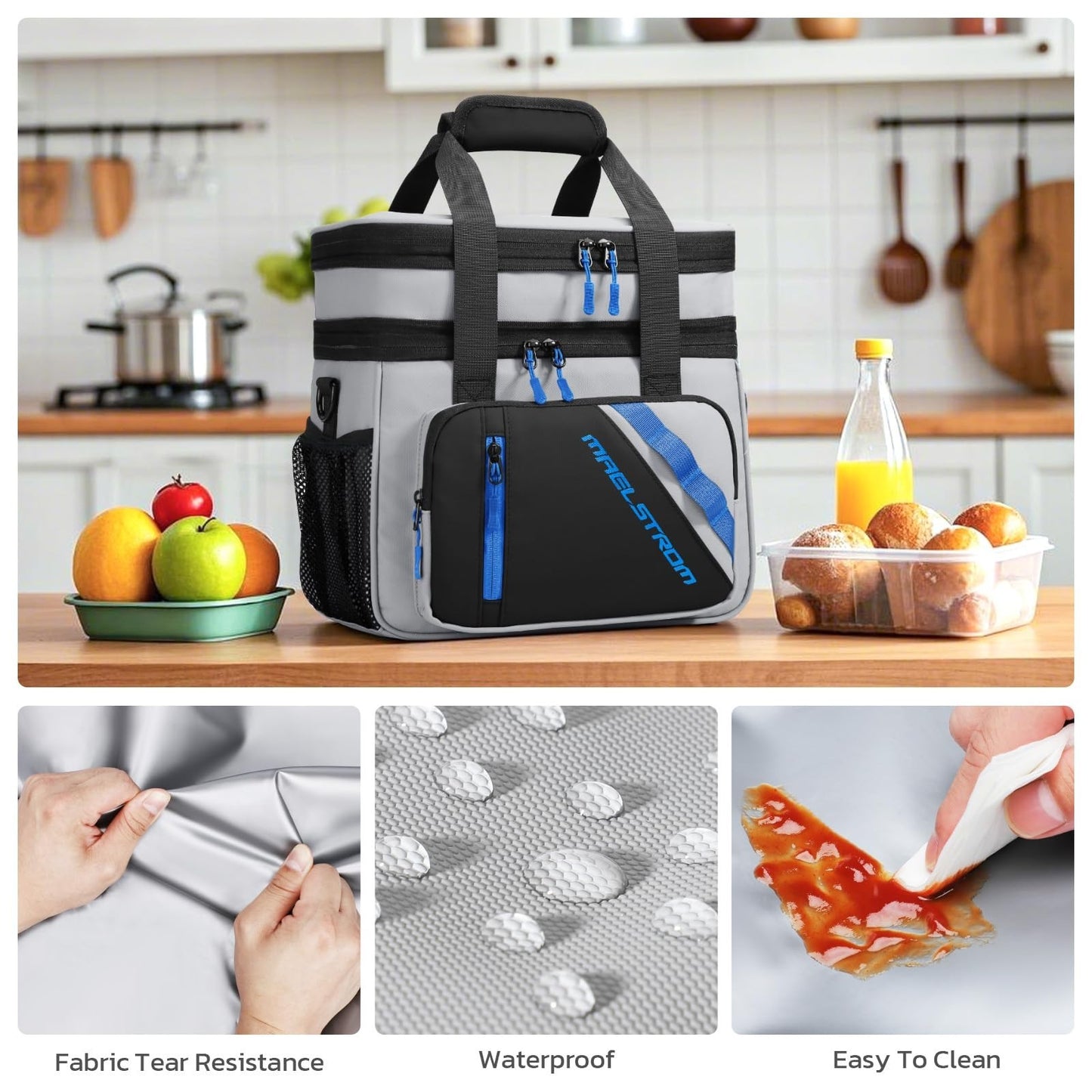 Insulated Lunch Bag 20L Cooler | Expandable, Leakproof, Portable for Work/Travel6