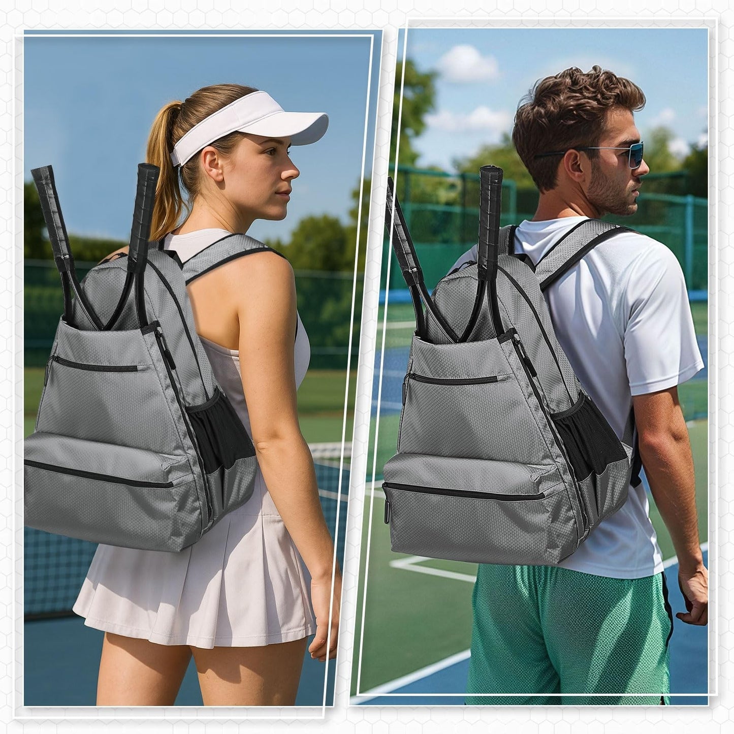 Optimized eBay Title:  Waterproof Tennis Backpack with Shoe Compartment, Wet/Dr5