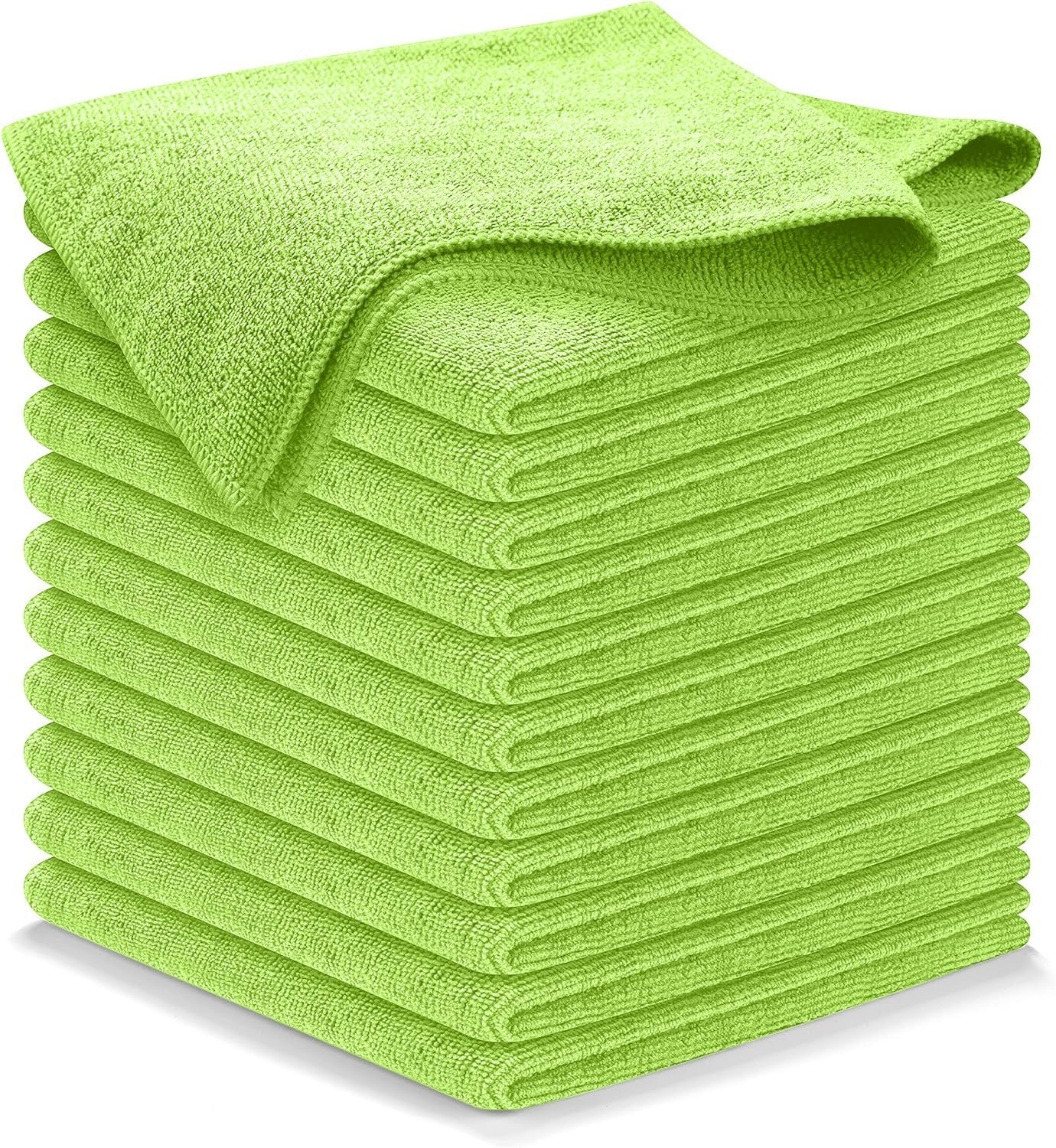 Ultra Absorbent Microfiber Cleaning Cloths   12 Pack, 12.5"x12.5", Streak Free S1