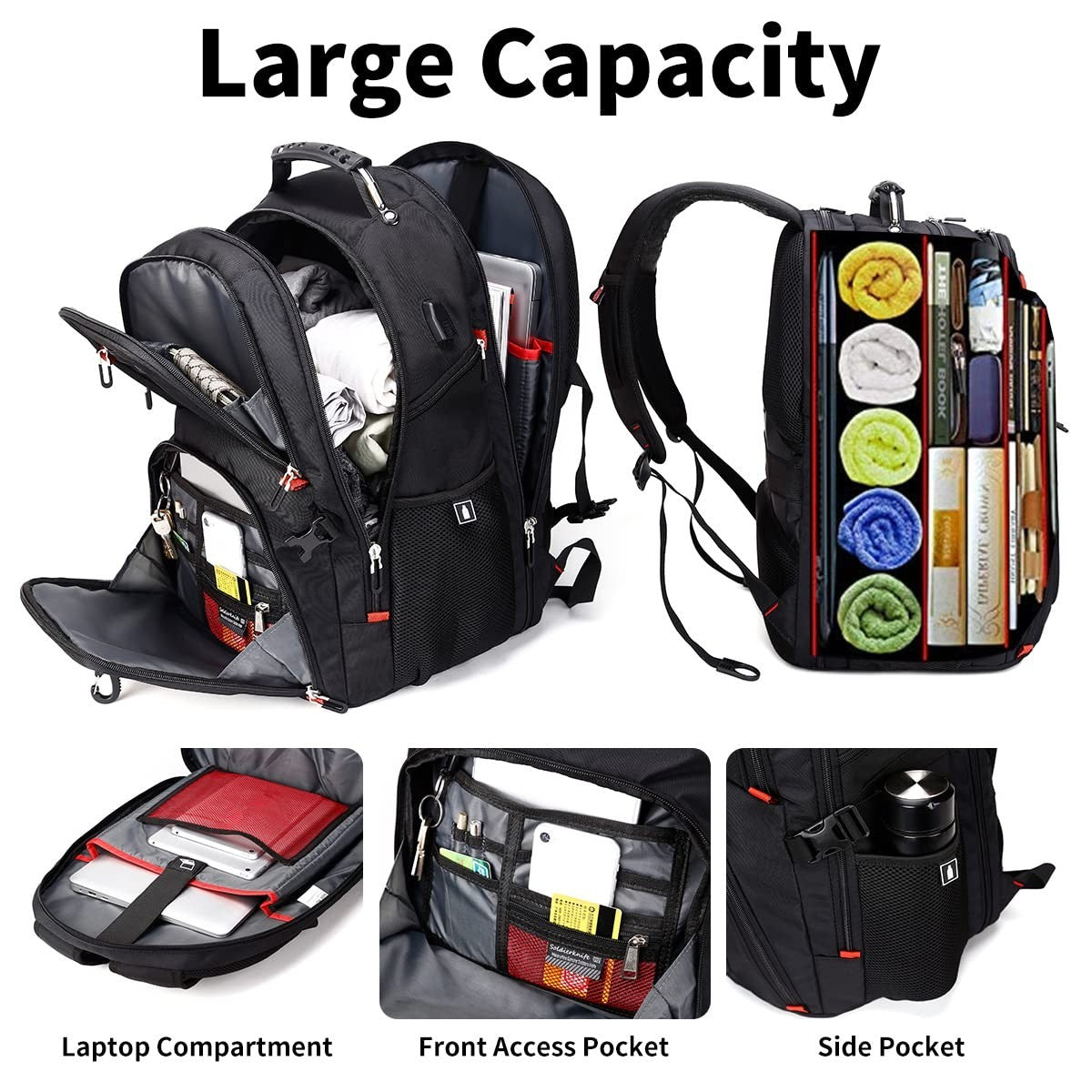Extra Large Travel Laptop Backpack for 17" Laptops, Business & School, Flight Ap3