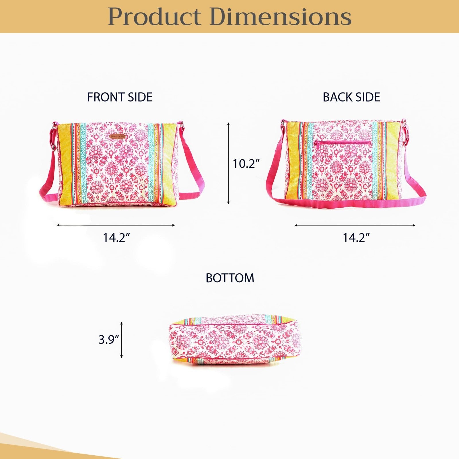 Stylish Cotton Shoulder Bag for Women   Versatile Handbag, Everyday Use, Fashion3
