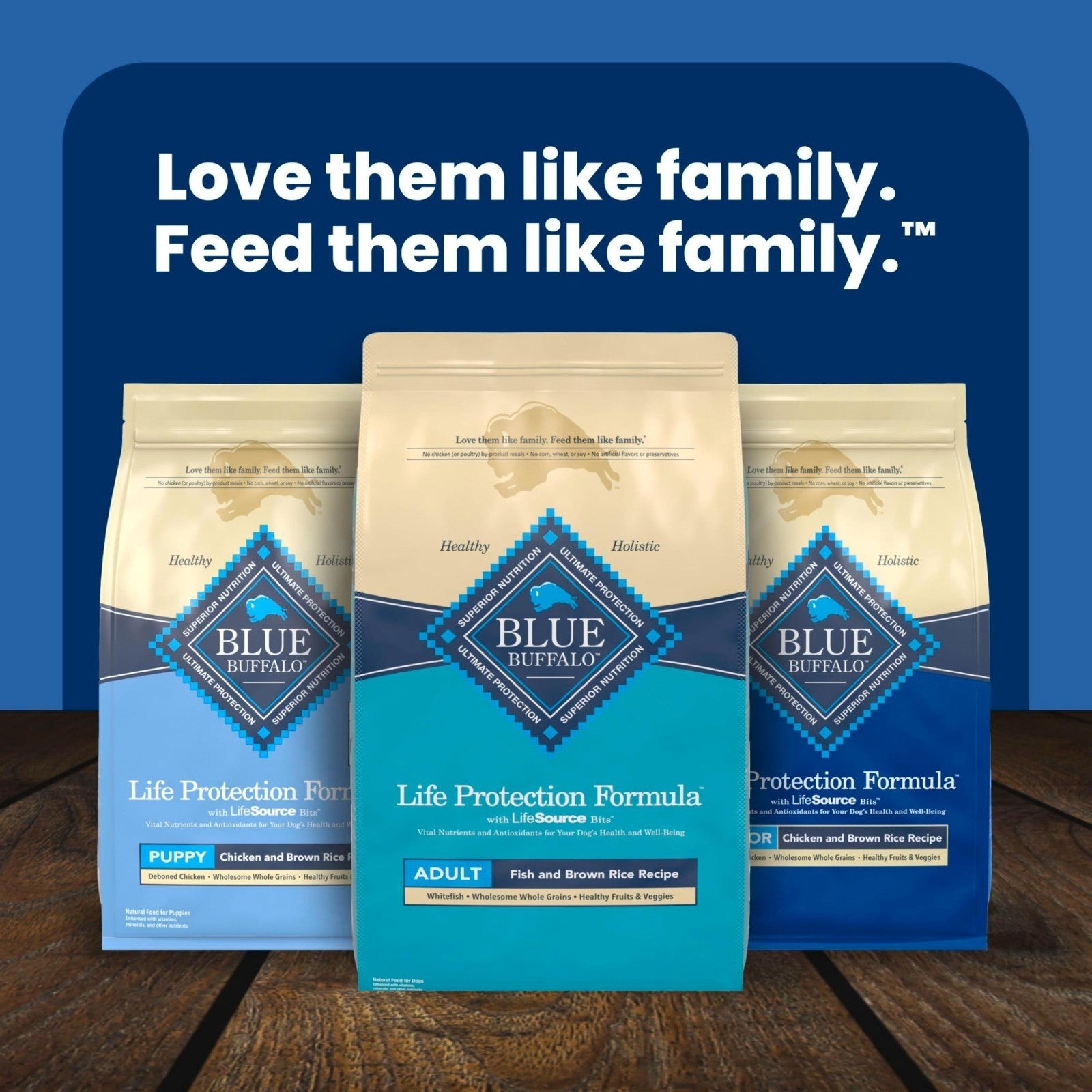Premium Fish Recipe Adult Dry Dog Food   15 lb, Life Protection Formula, Healthy9