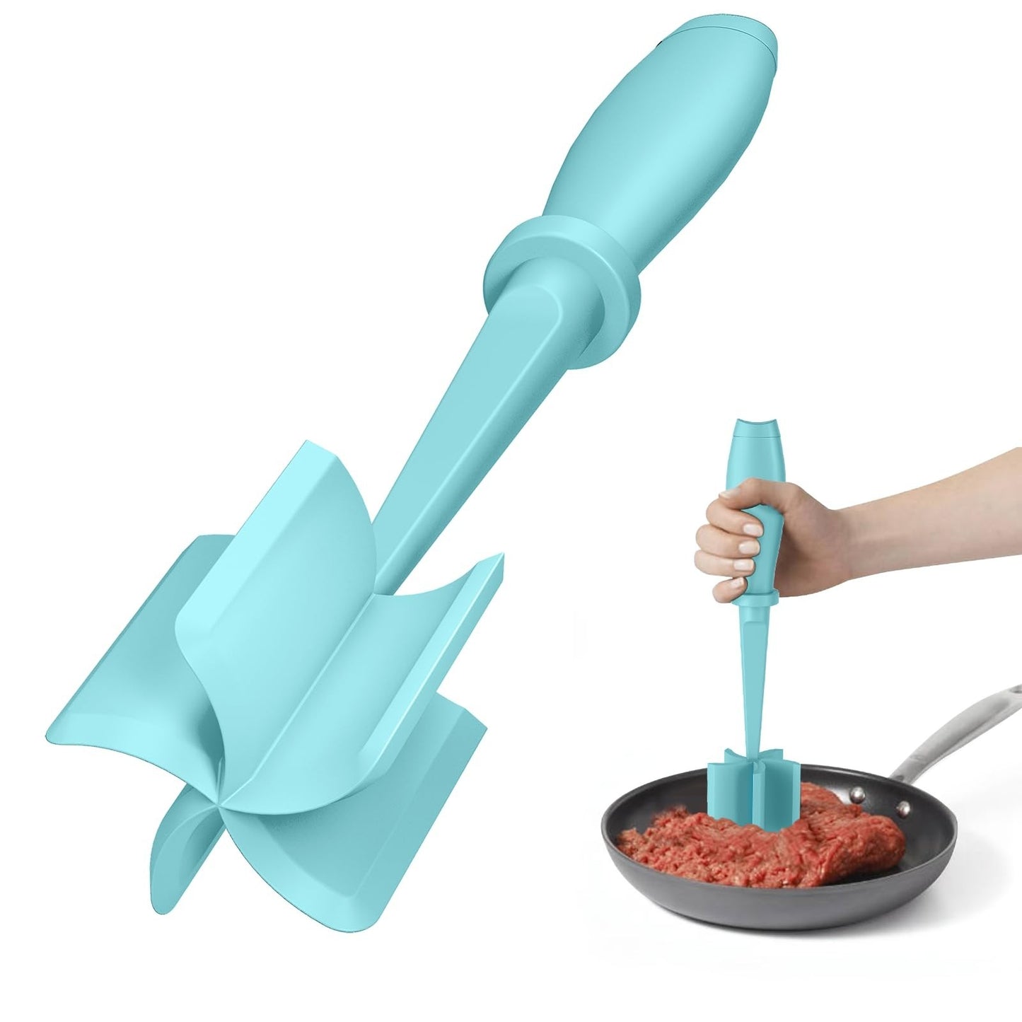 Meat Chopper & Hamburger Grinder Tool   Heat Resistant, 5 Nylon Blades, Dishwash1