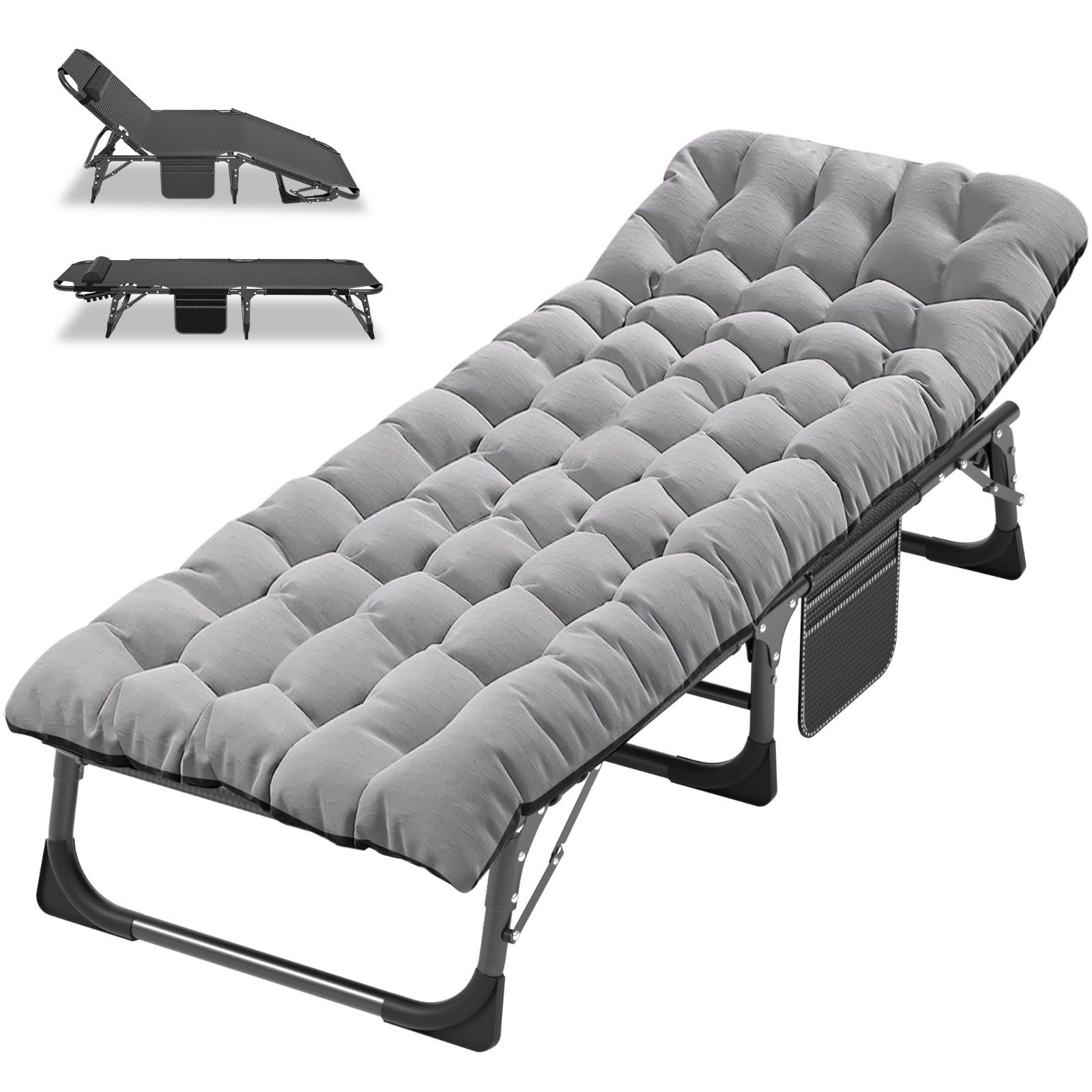 Extra Wide 28" Folding Camping Cot for Adults   Heavy Duty, 440 lbs Capacity, Qu1