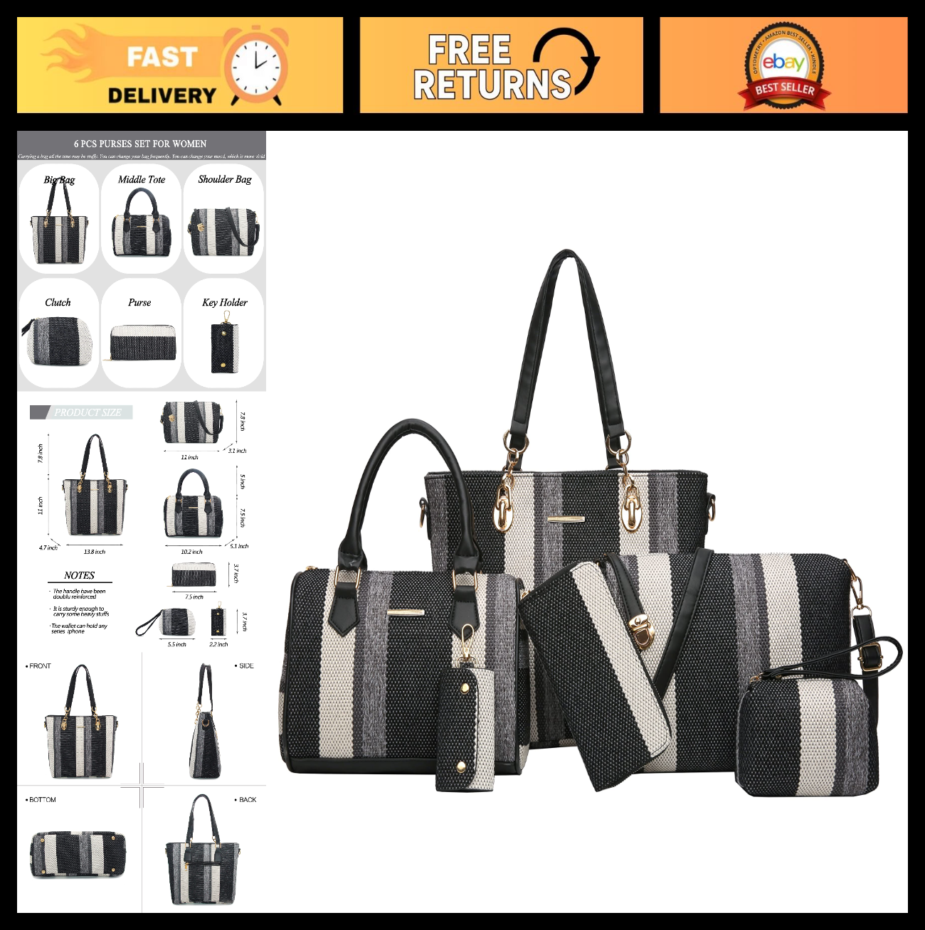 Designer Handbags for Women - Satchel Tote Shoulder Bag, Stylish Top Handle Purs0