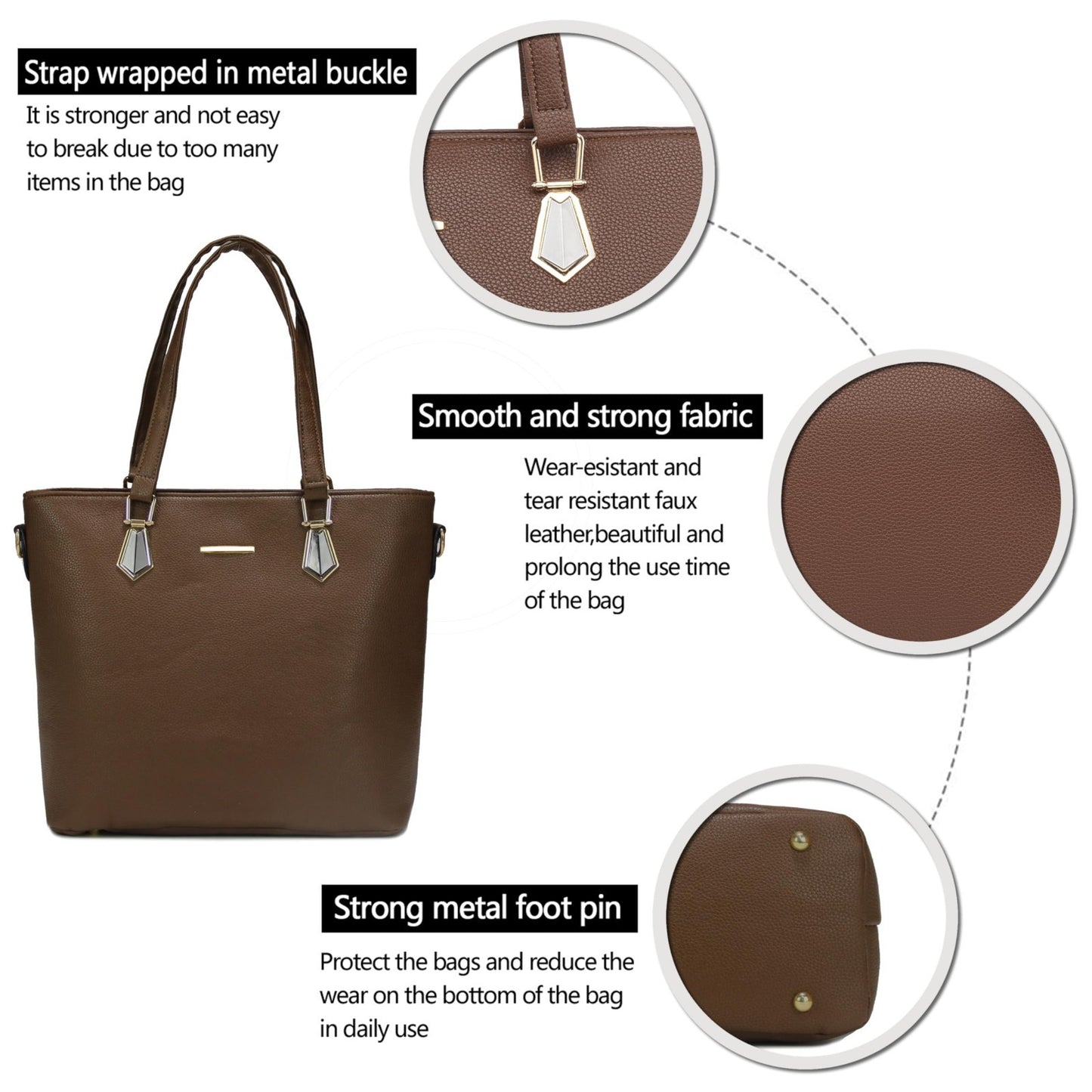 Stylish Designer Handbags for Women - Satchel Shoulder Tote Top Handle Purse5