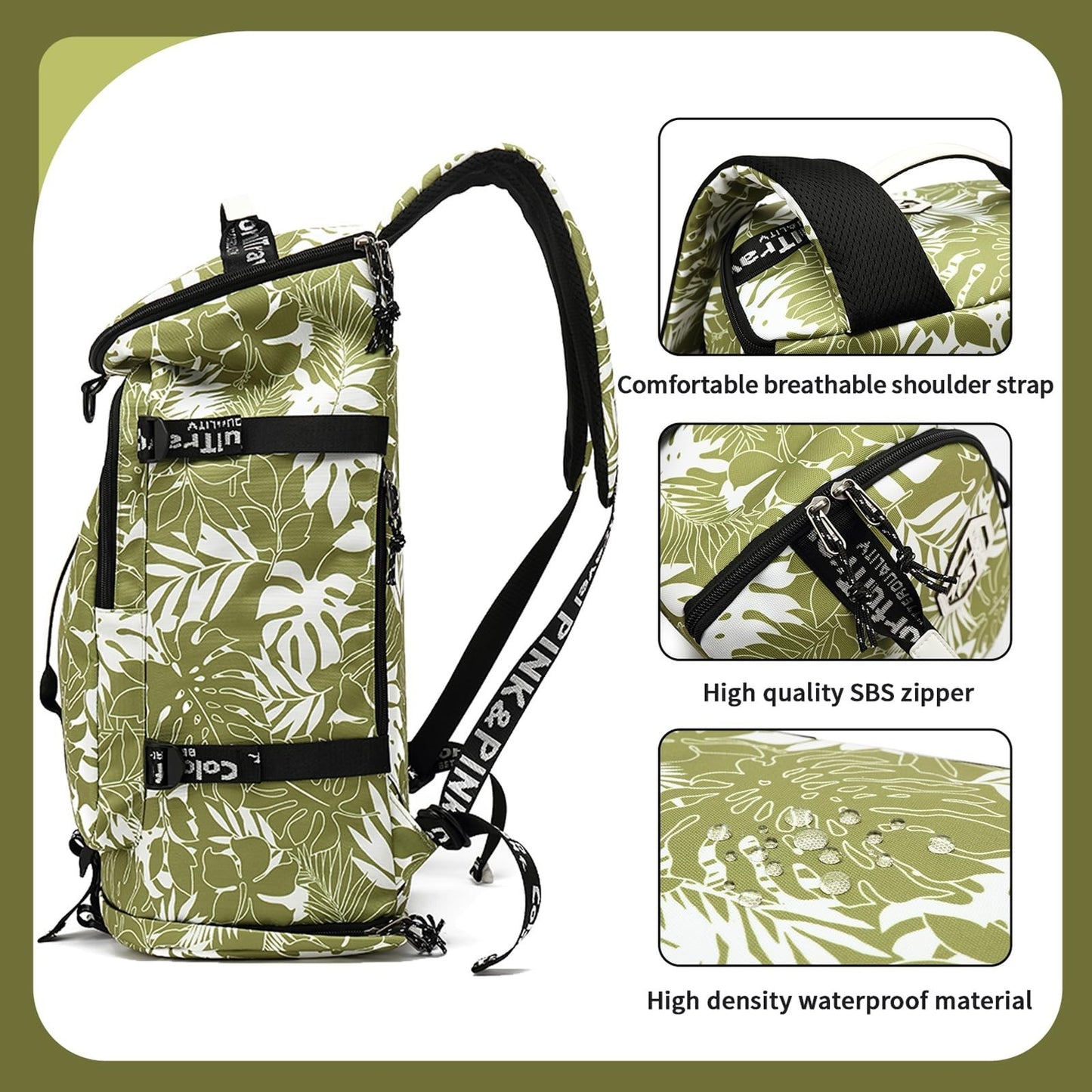 Waterproof Gym Duffel Backpack with Shoe Compartment, 4 Carry Methods, Sports &8