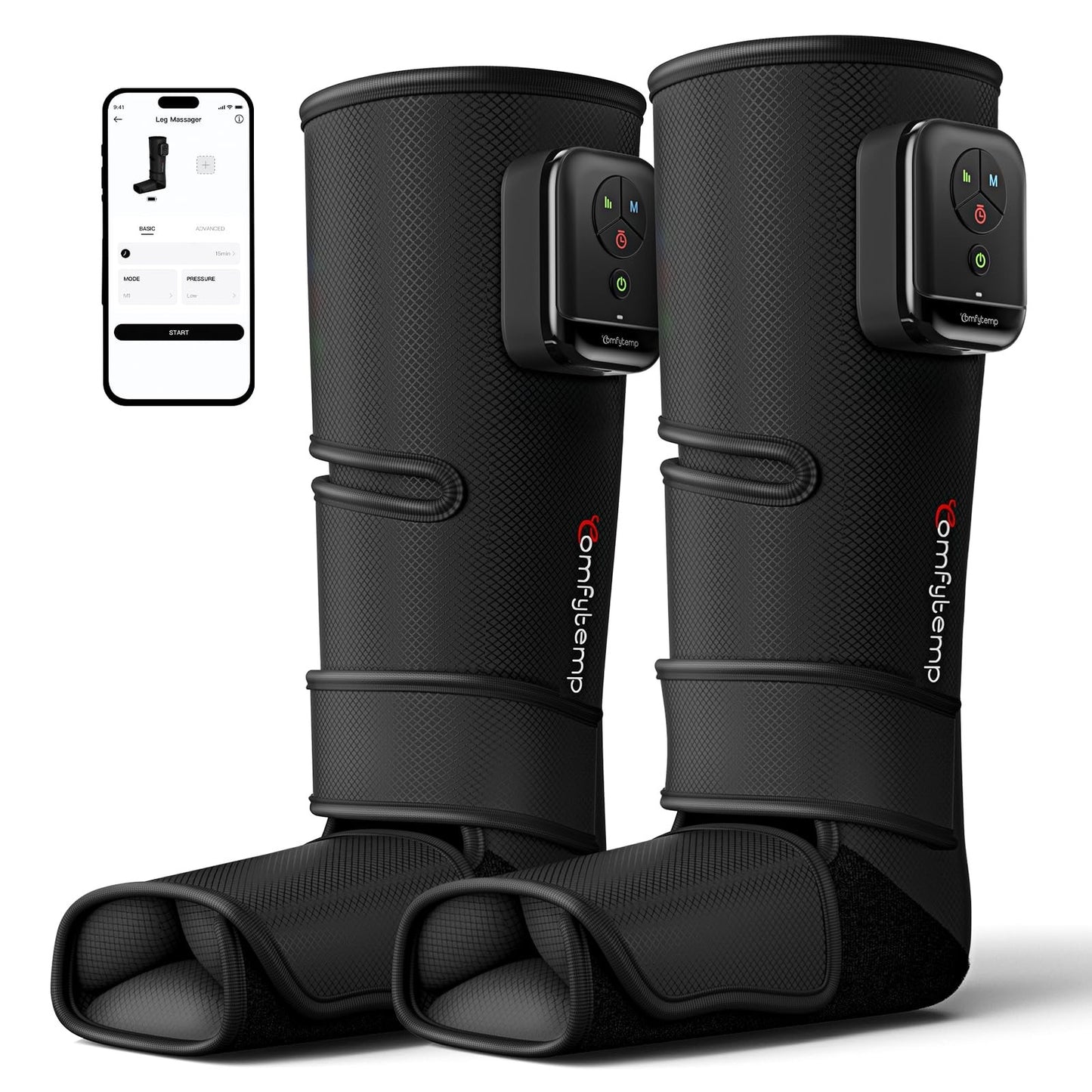 Cordless Air Compression Leg Massager for Circulation & Pain Relief, Portable Ca1