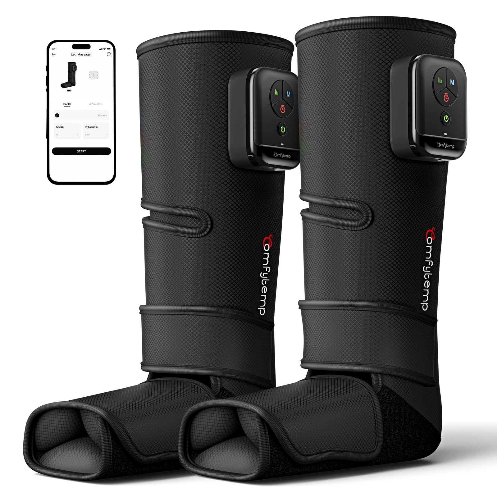 Cordless Air Compression Leg Massager for Circulation & Pain Relief, Portable Ca1