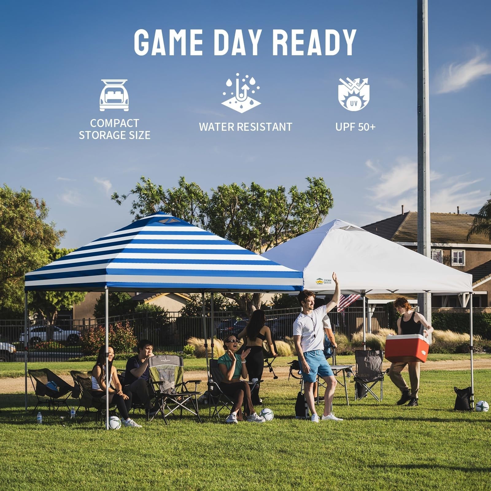 10x10 Pop Up Canopy Tent, Easy Setup Sun Shade for Events, Parties, Camping   Sk7