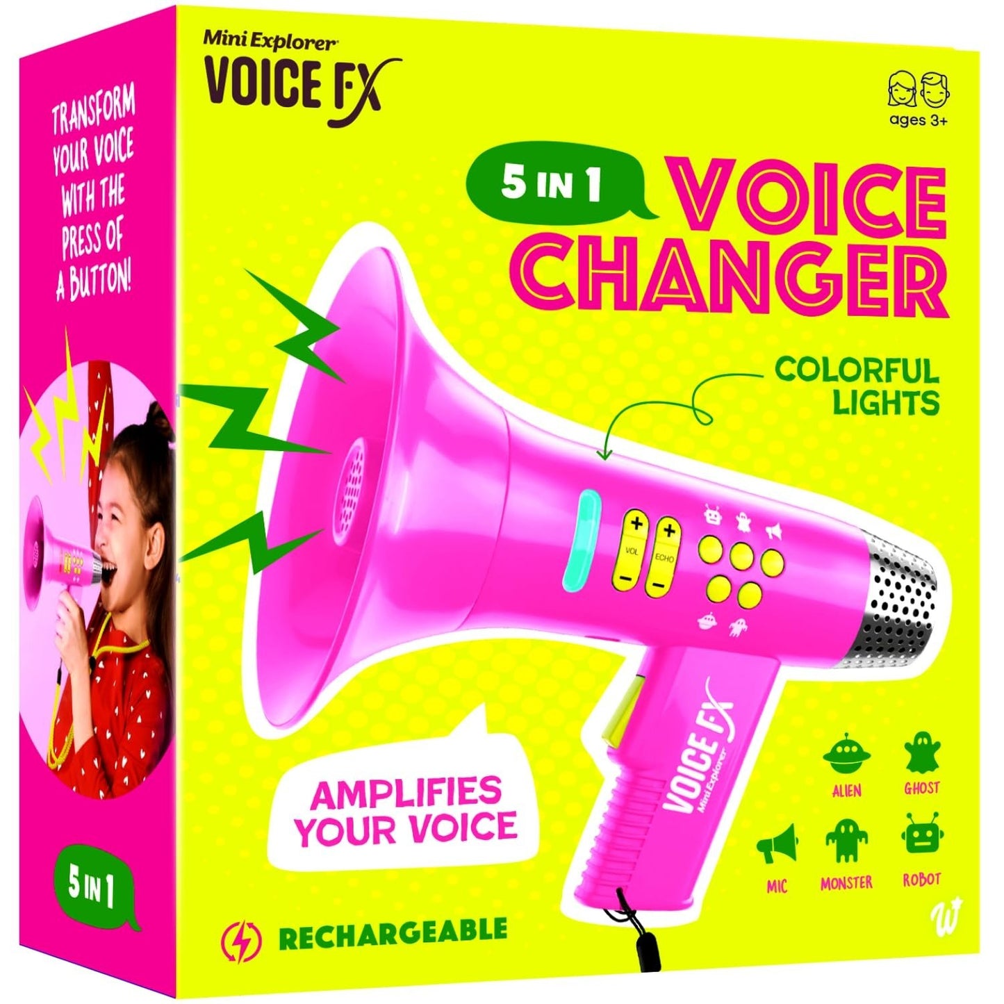 Voice Changer Toy for Kids Ages 3 8   Fun Birthday Gift for Boys & Girls, Pink1