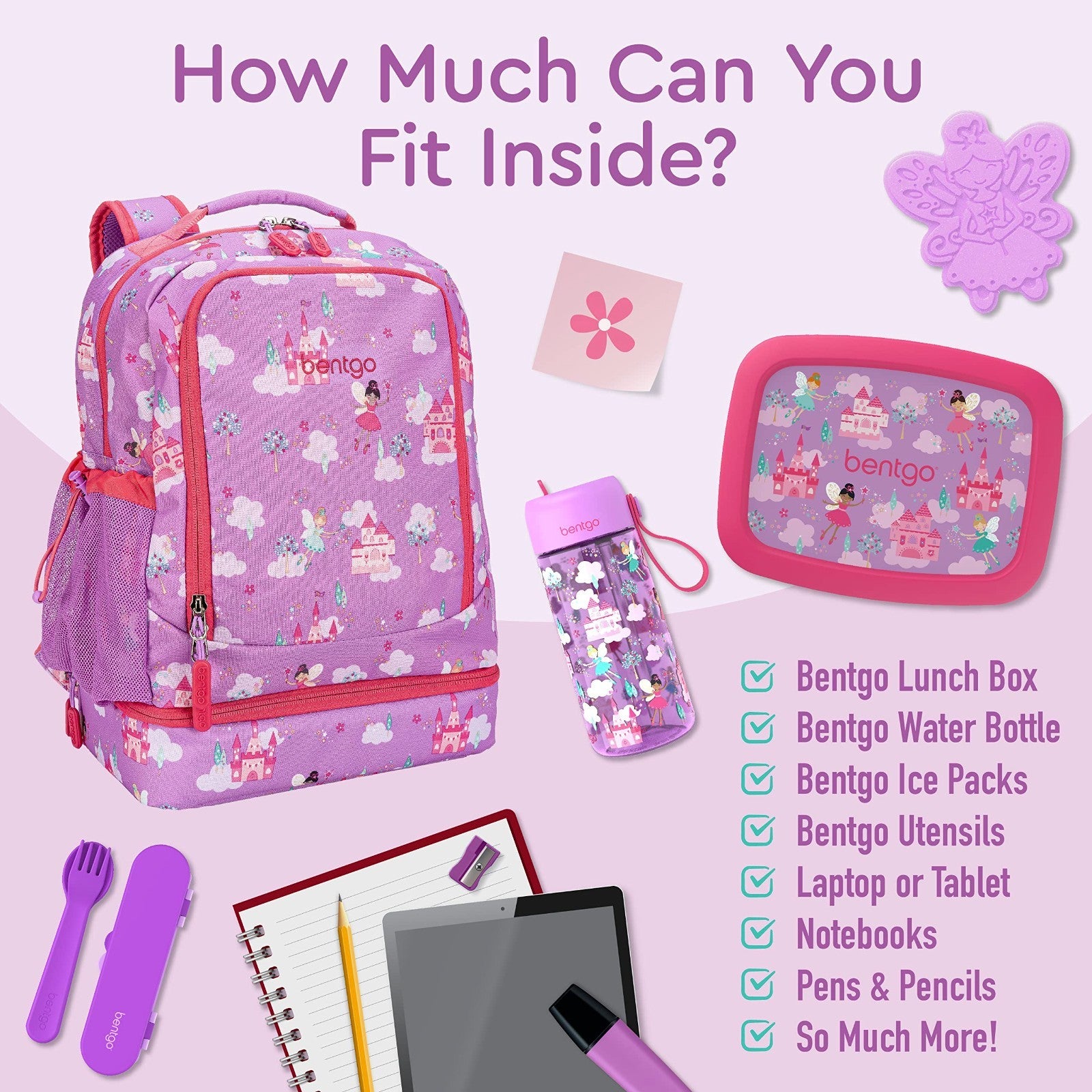 2 in 1 Kids Backpack & Insulated Lunch Bag with Padded Straps   Durable & Stylis3