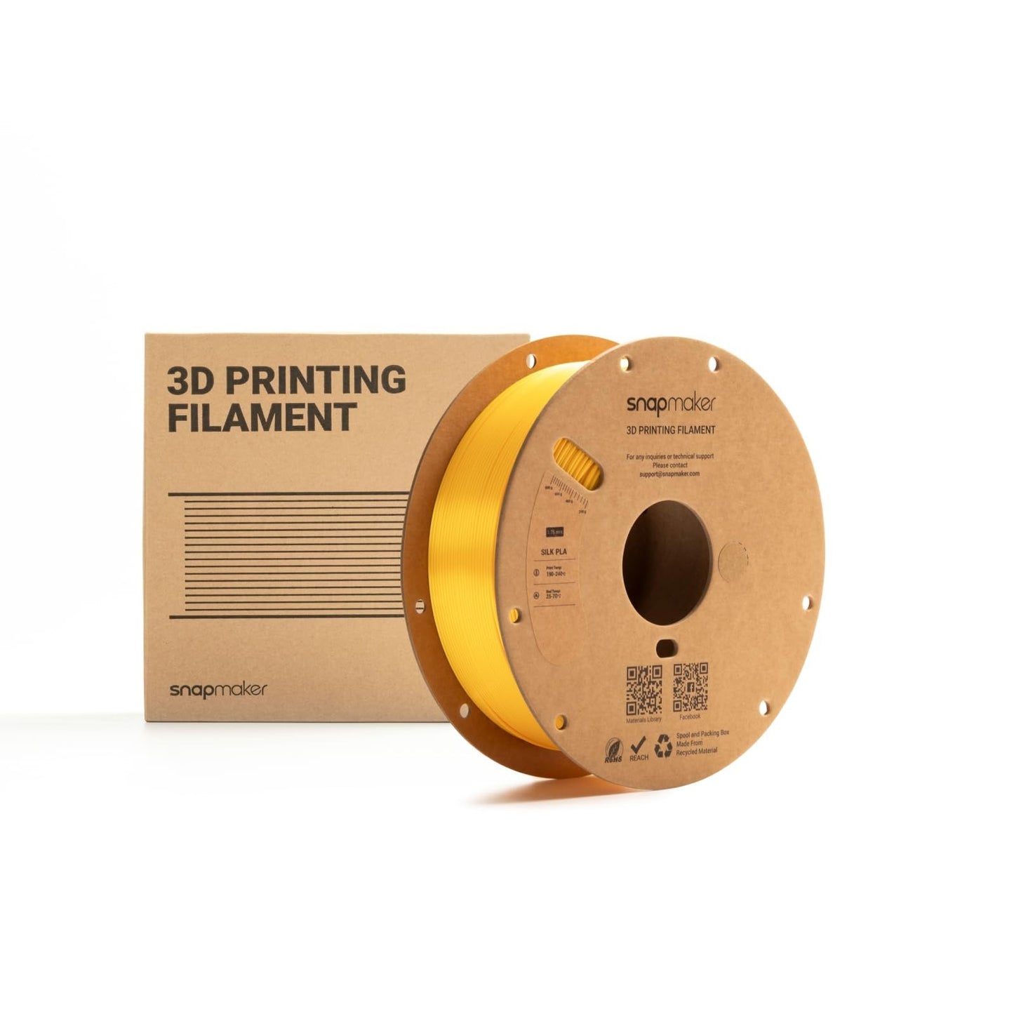High-Quality Silk PLA Filament 1.75mm for 3D Printing - 1kg (2.2lbs) - Smooth Fi7
