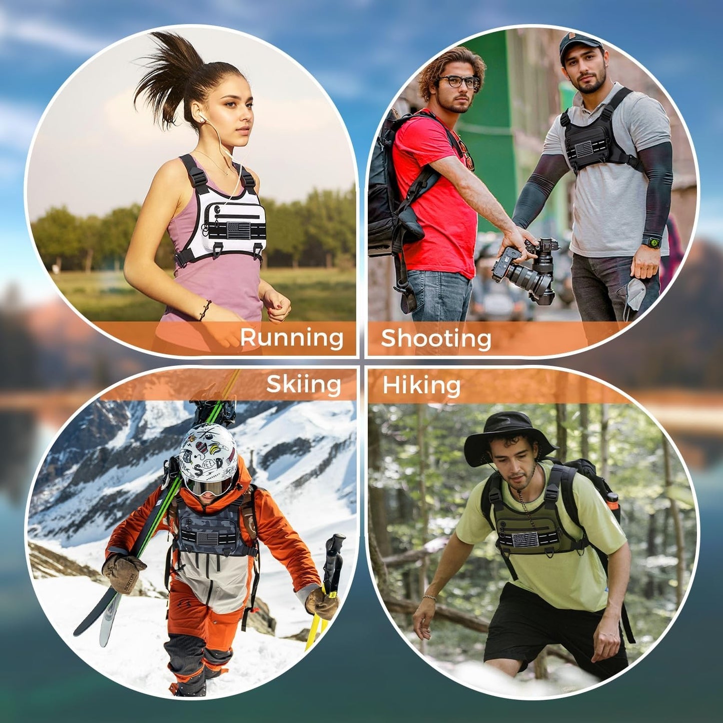 Lightweight Water-Resistant Chest Pack for Men & Women - Running Vest with Phone3