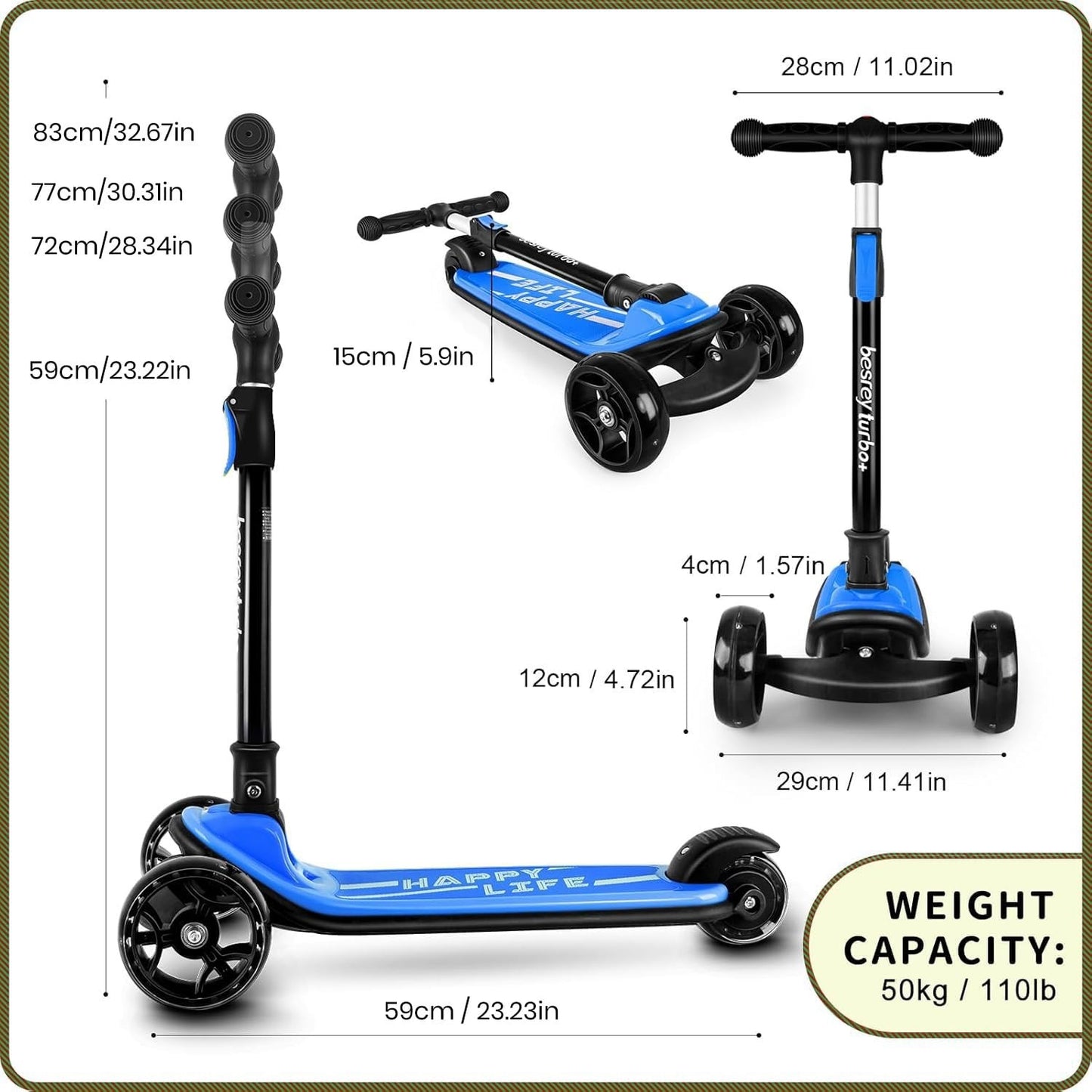 3-Wheel Kids Scooter Ages 3-10, Adjustable Height, Safe & Durable Design7