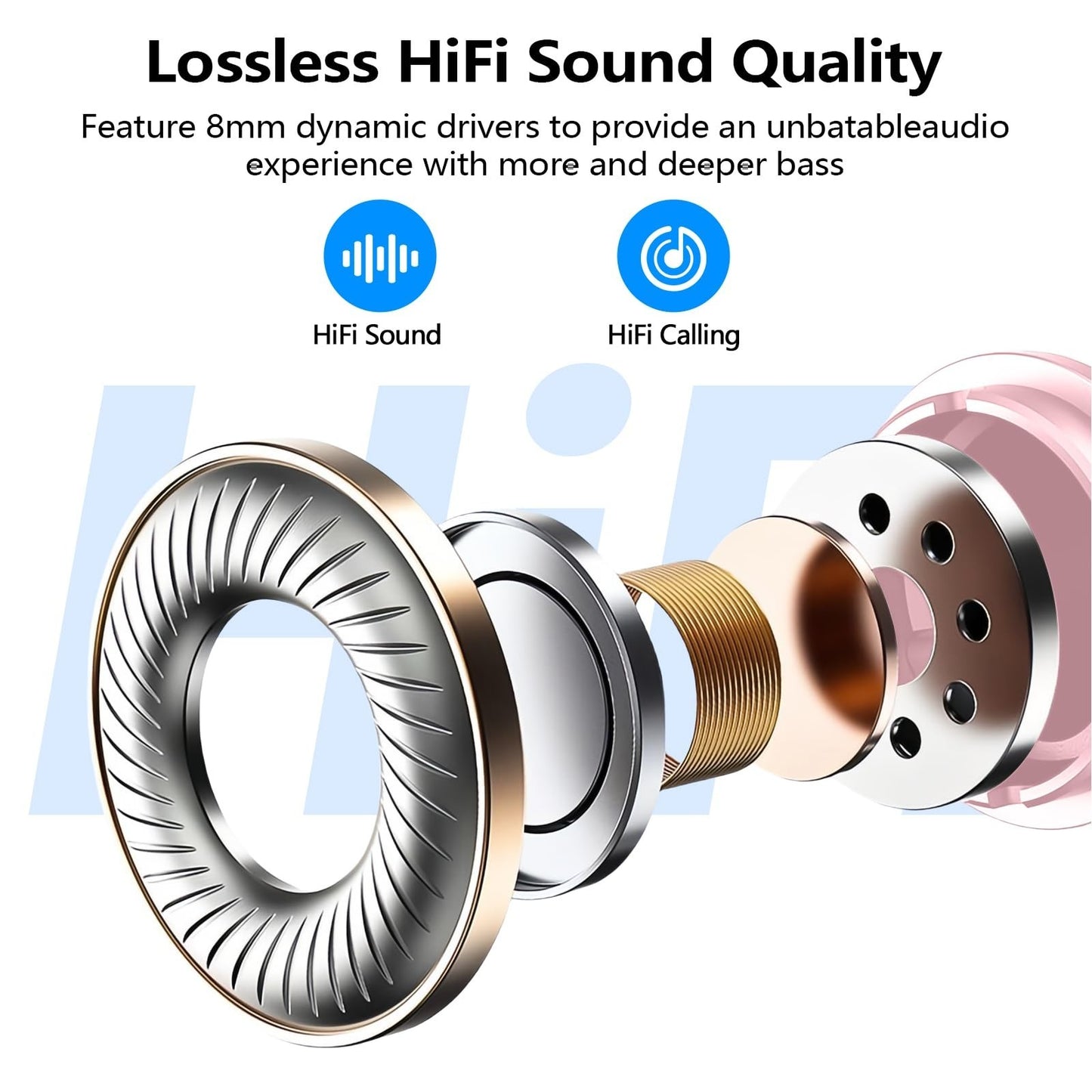 Wireless Earbuds Bluetooth 5.3   Lightweight In Ear Headphones, Premium Sound, B3