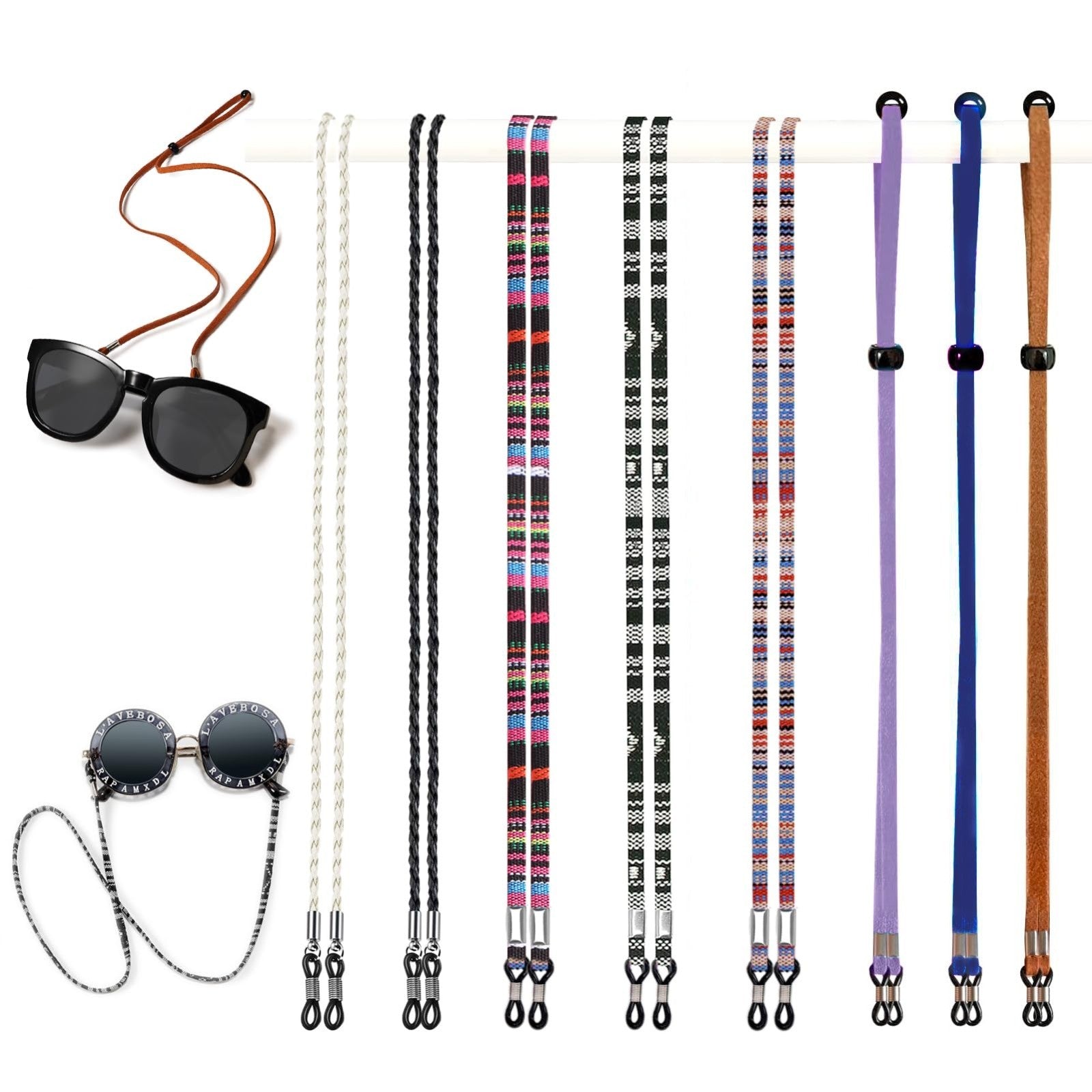 Beaded Eyeglass Chain Holder - 8 Pcs Neck Strap for Women - Stylish & Secure1