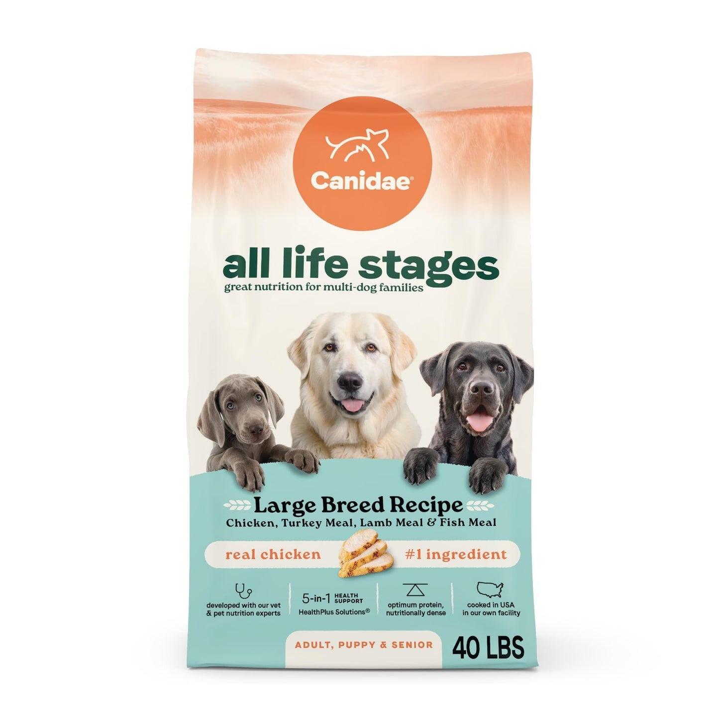 Premium All Life Stages Large Breed Dog Food   Chicken, Turkey, Lamb & Fish 40 l1