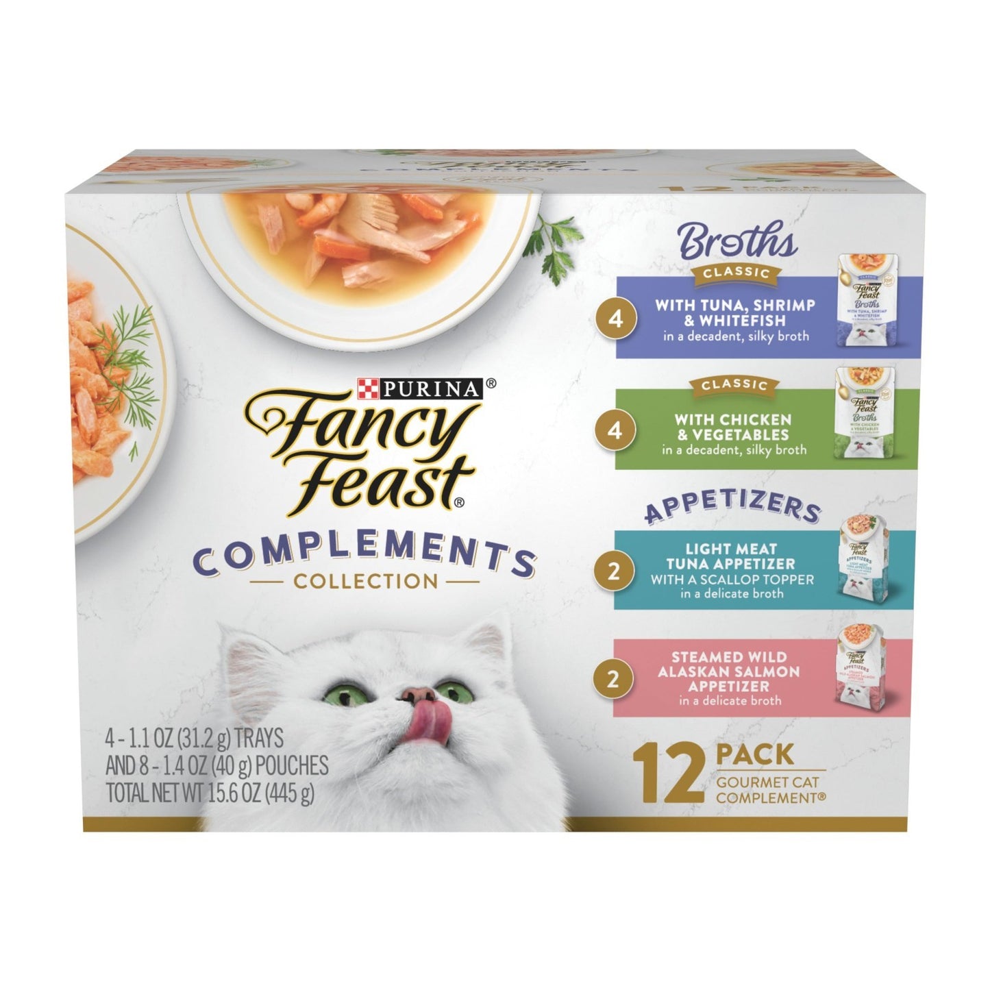 Grain Free Lickable Cat Food Appetizers & Broths Variety Pack   24 Total Pouches1