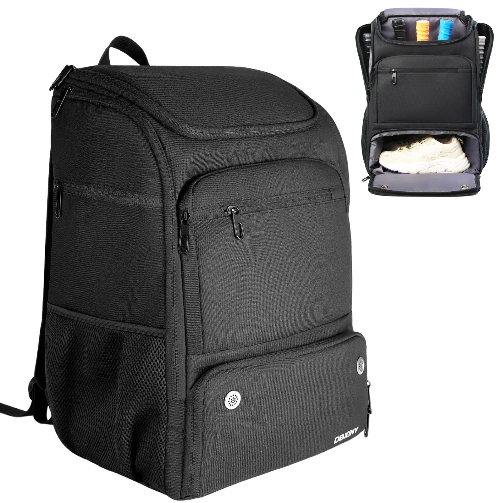 Large Pickleball Backpack for 4+ Paddles, Shoe Compartment & Fence Hook - Perfec1