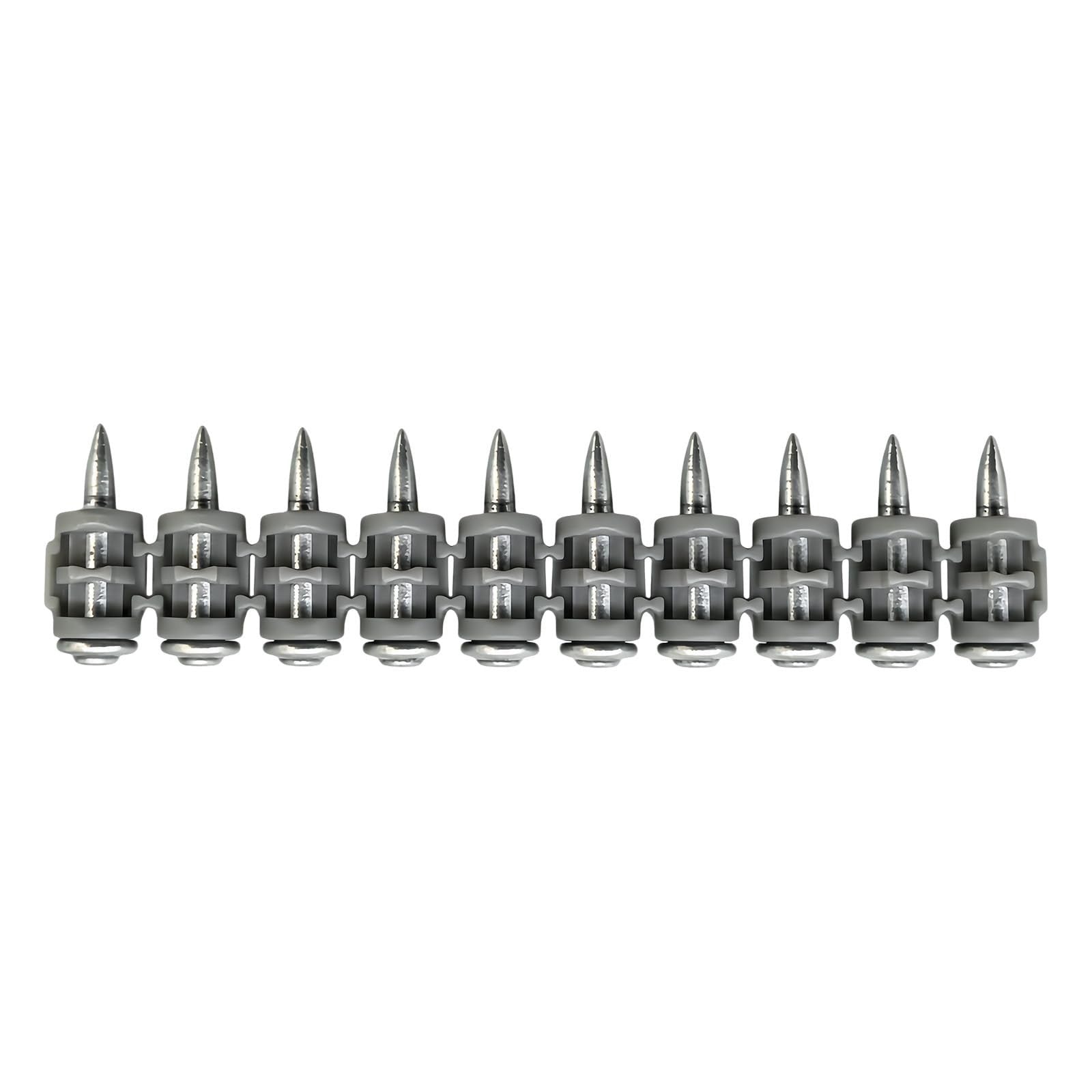 Collated Concrete Nails 3/4" - 1000pcs Full Round Head Steel Pins for Drywall &1
