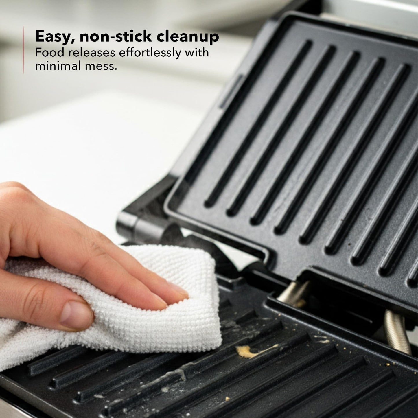 Electric Indoor Panini Press Grill & Sandwich Maker - Non-Stick Plates, 180° Ope5