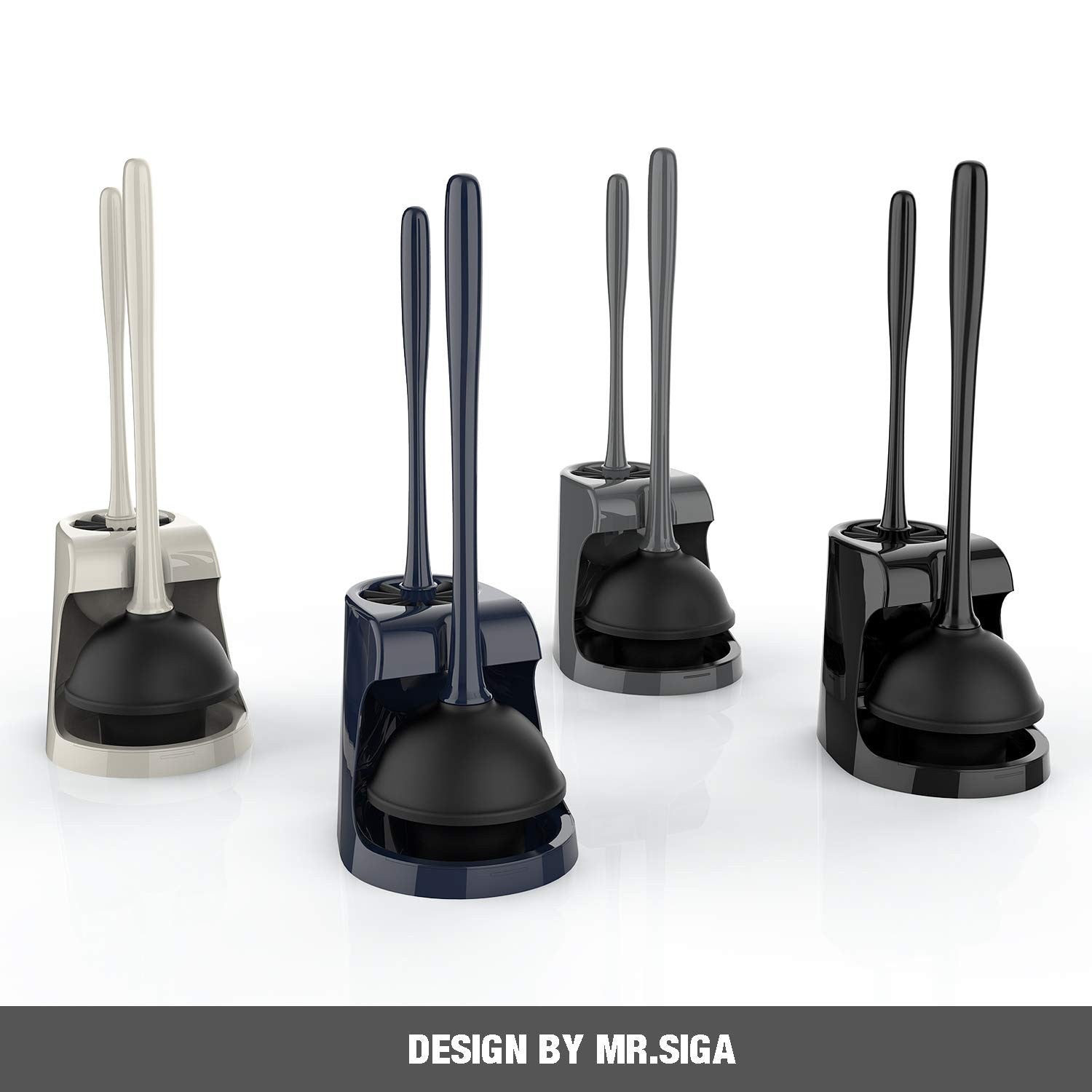 Toilet Plunger and Bowl Brush Combo Set | Heavy Duty Bathroom Cleaning Tools, Gr8