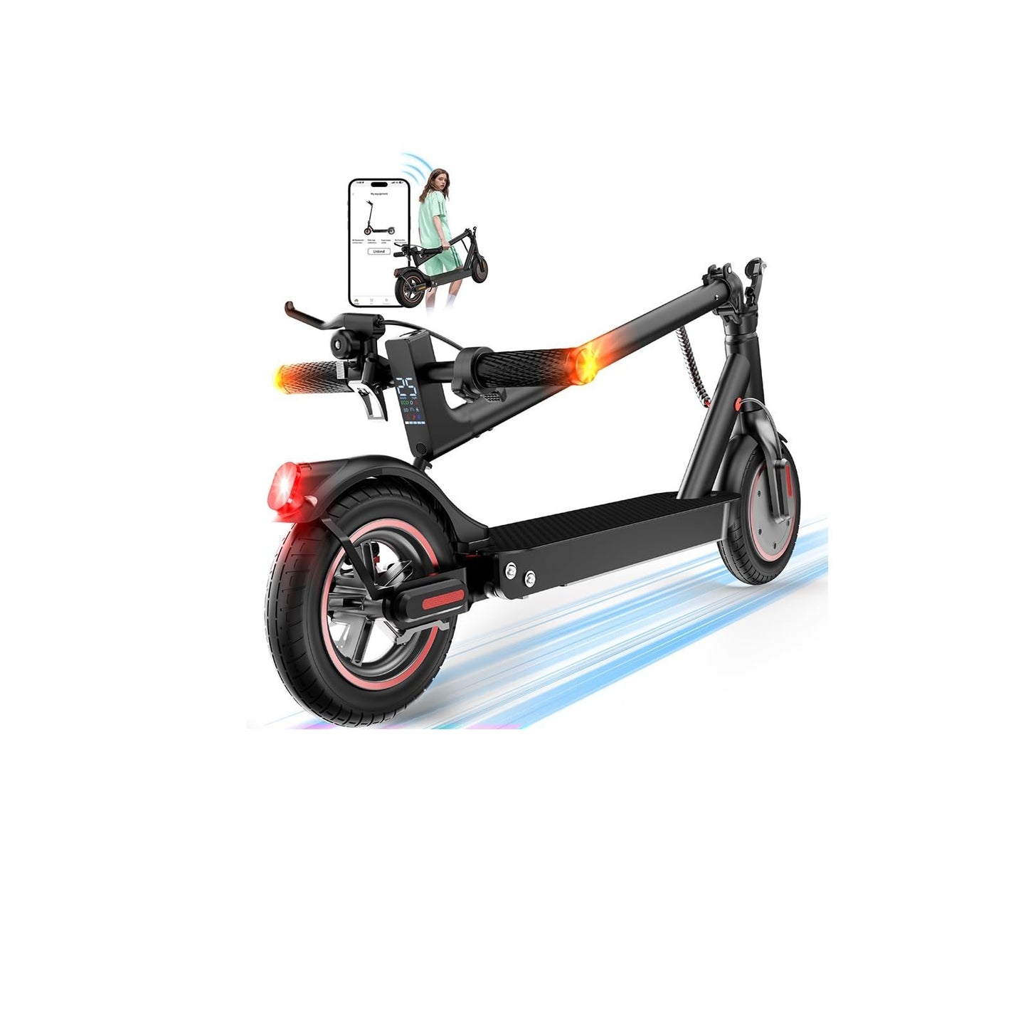 High-Power Electric Scooter for Adults & Teens - 1200W/1000W/500W Motor, 10''/8.1