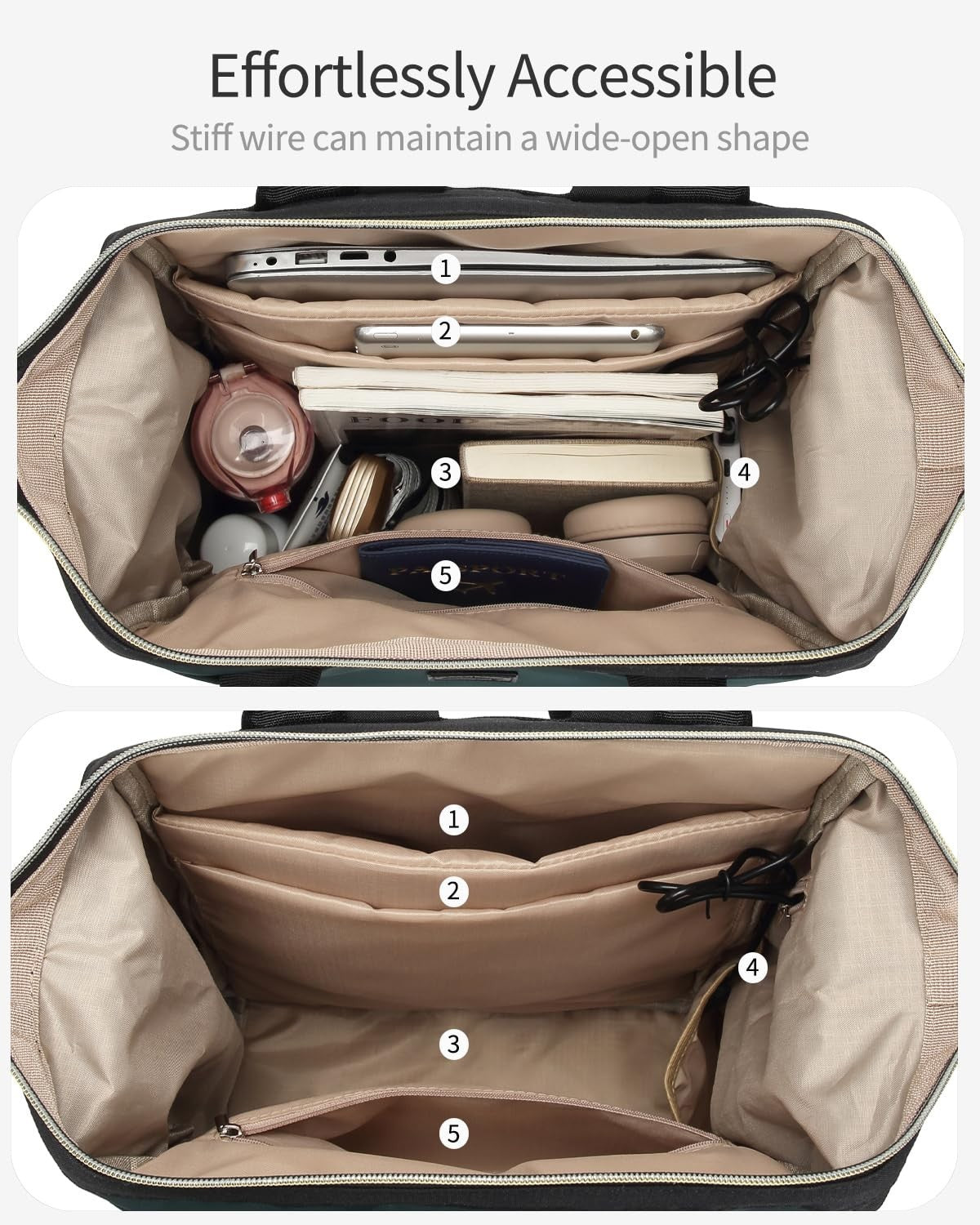 Stylish Laptop Backpack for Women   USB Charger, Cup Holder, Travel Bookbag, Gif3