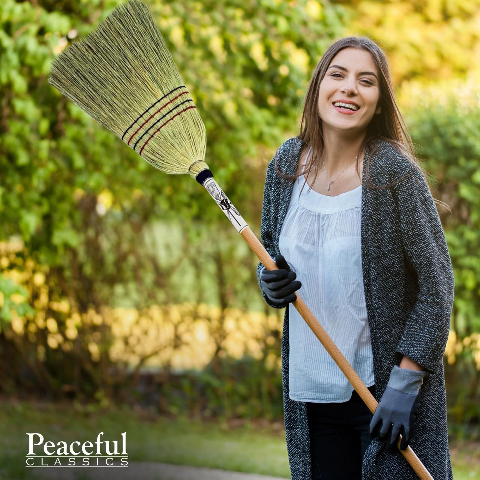 Heavy Duty Corn Broom - Amish Handmade, Perfect for Indoor & Outdoor Use1