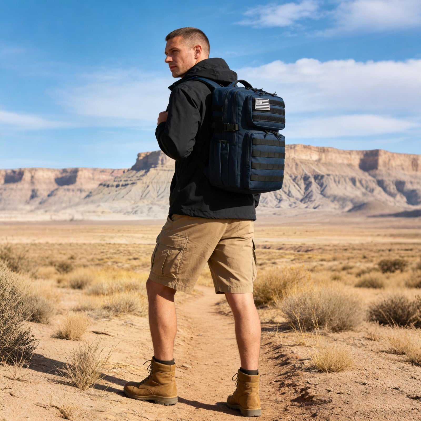 Waterproof Military Tactical Backpack   3 Day Assault Molle Daypack with Bottle5