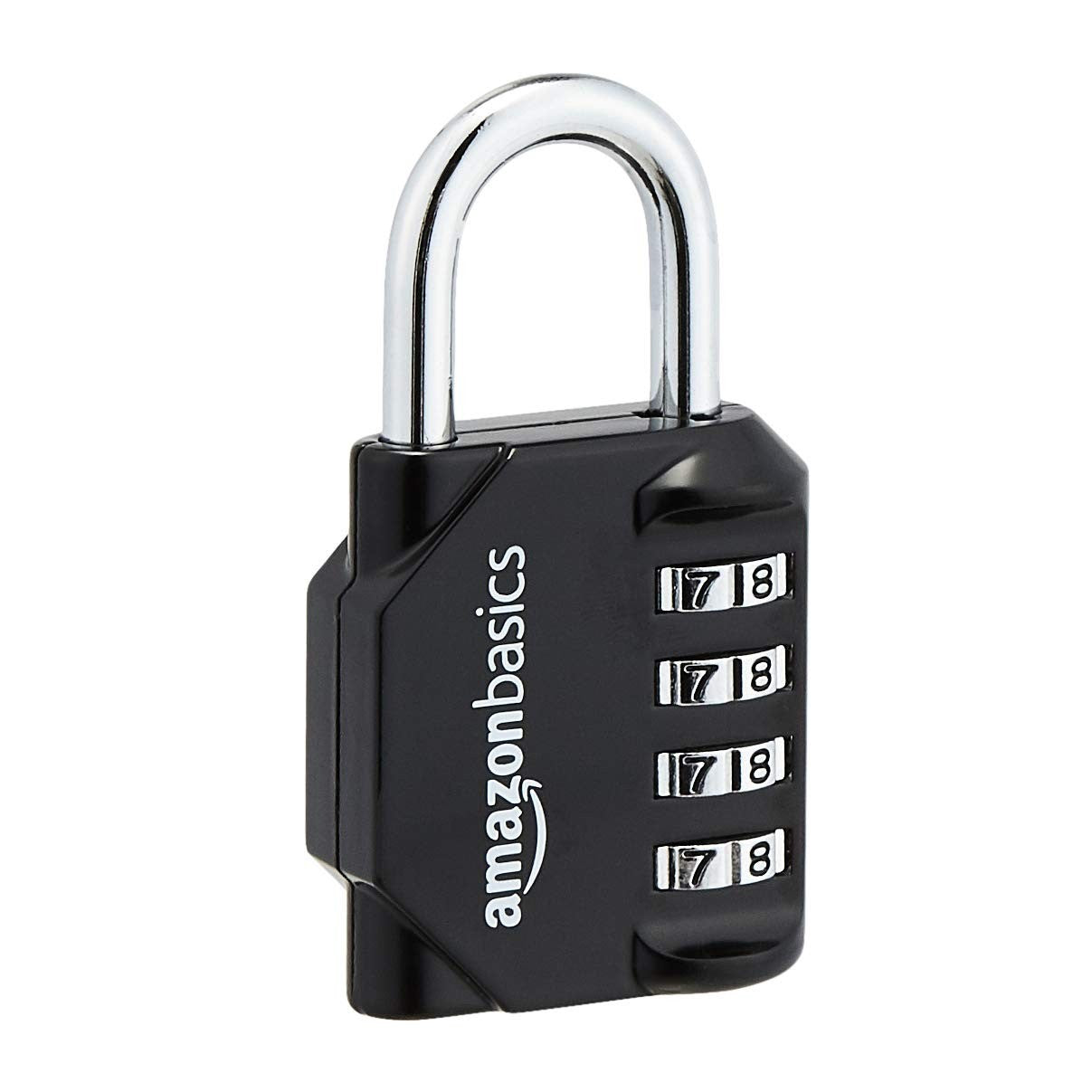 4 Digit Combination Lock, Secure Keyless Padlock, Black, 2 Pack for Gym & Travel3