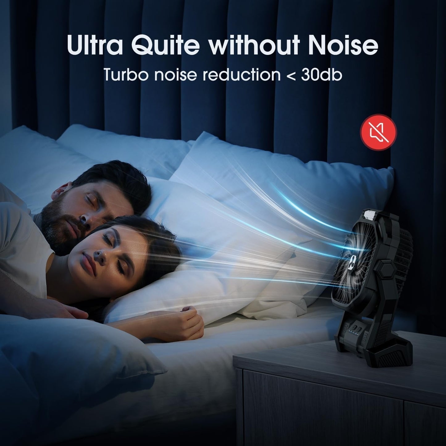 Rechargeable Portable Fan 20000mAh Cordless Battery Operated LED Lantern for Cam5