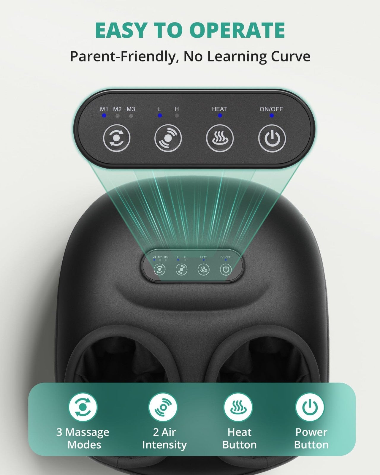 Shiatsu Foot Massager with Heat & Air Pressure - Pain Relief for Plantar Fasciit4