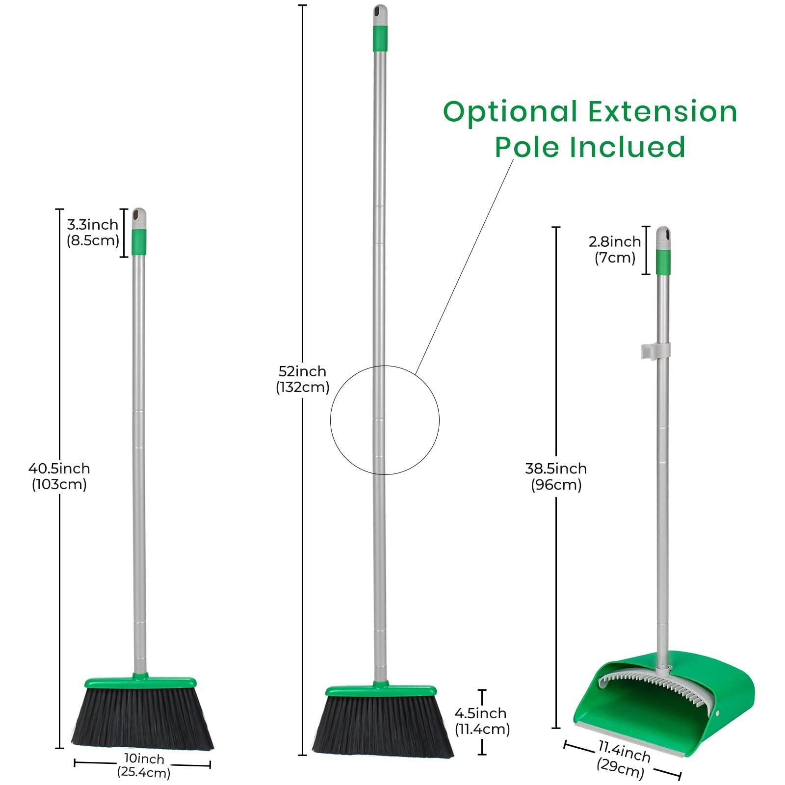 Broom and Dustpan Set - Easy Cleaning Tool for Home, Kitchen, Office, and More1